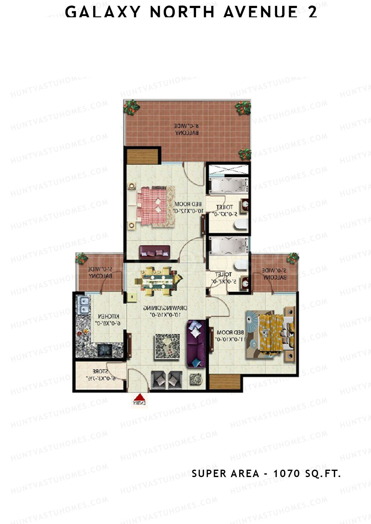 Galaxy North Avenue 2 Block G Unit 71 Floor Plan