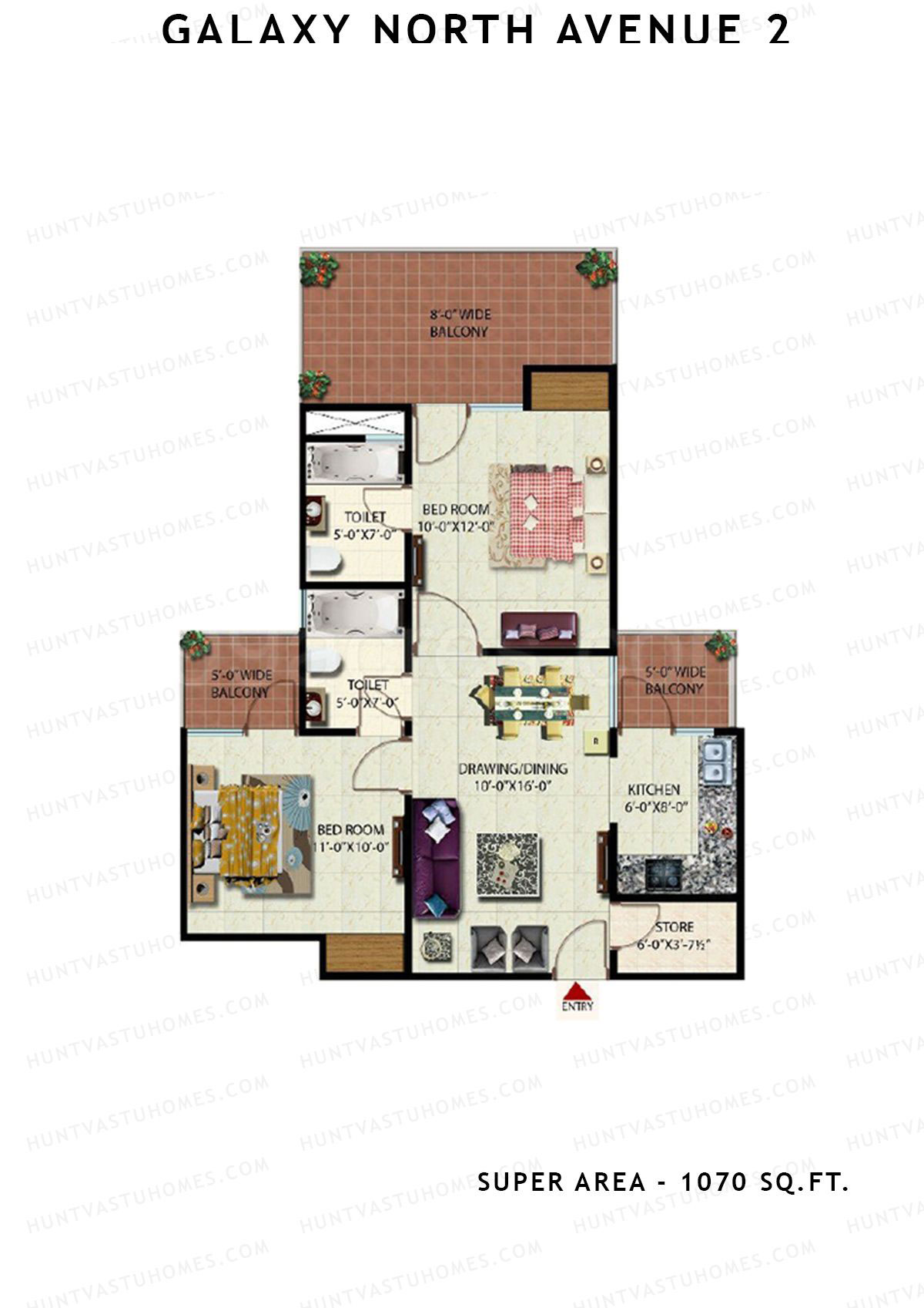 Galaxy North Avenue 2 Block G Unit 72 Floor Plan