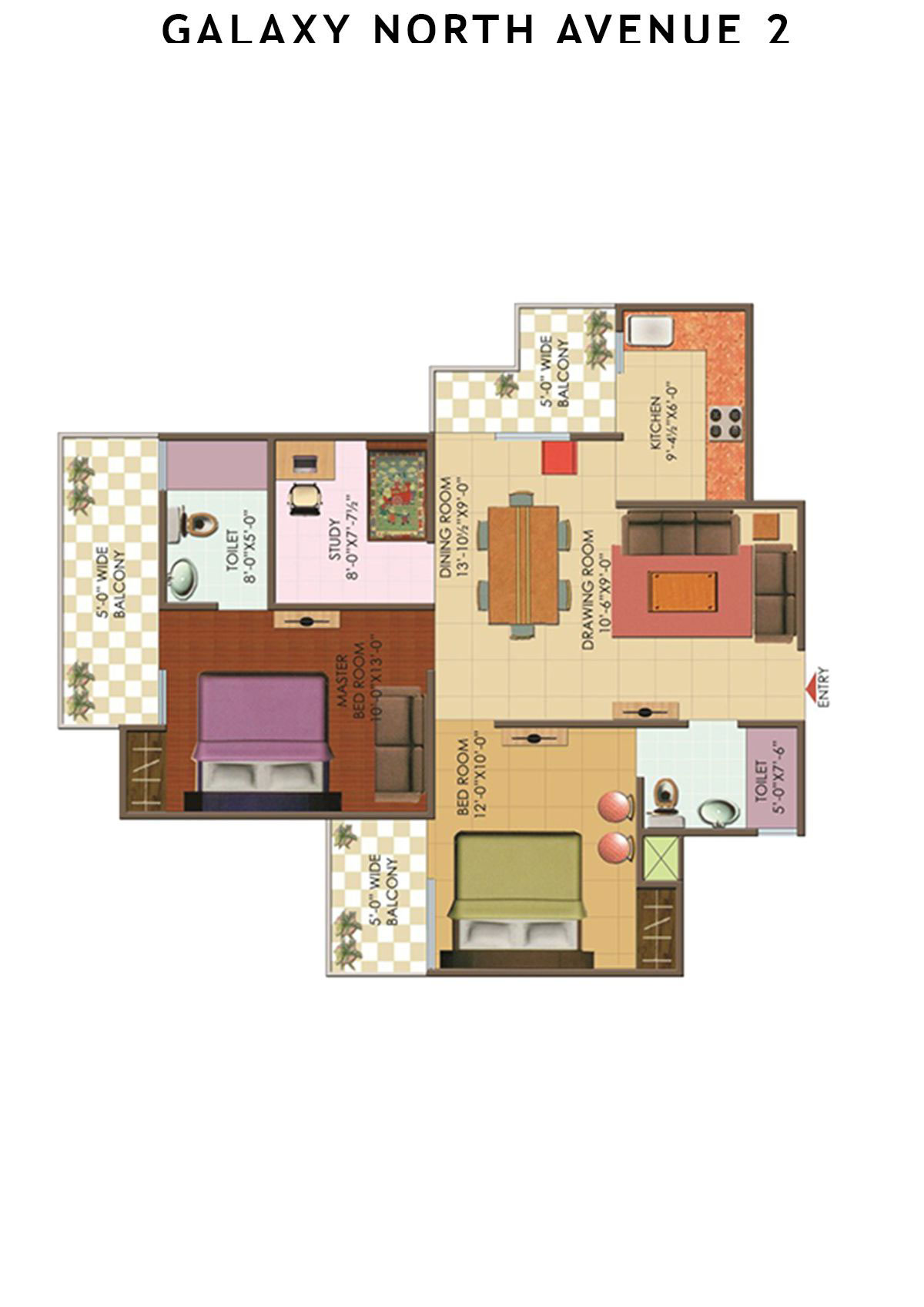 Galaxy North Avenue 2 Block I Unit 52 Floor Plan