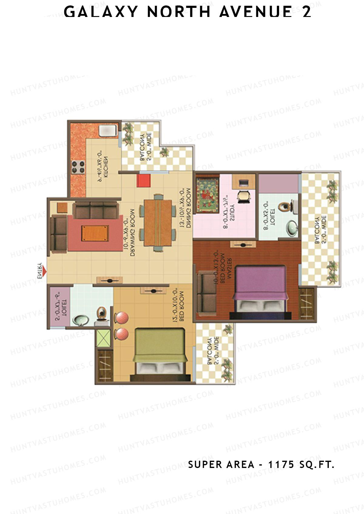 Galaxy North Avenue 2 Block I Unit 54 Floor Plan