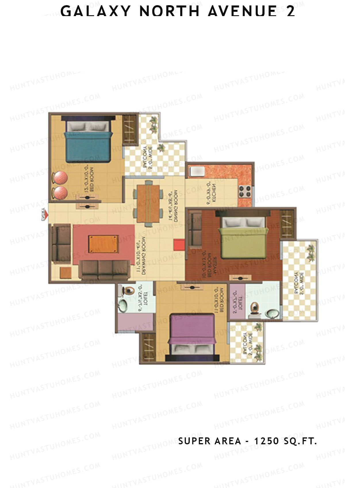 Galaxy North Avenue 2 Block D Unit 15 Floor Plan
