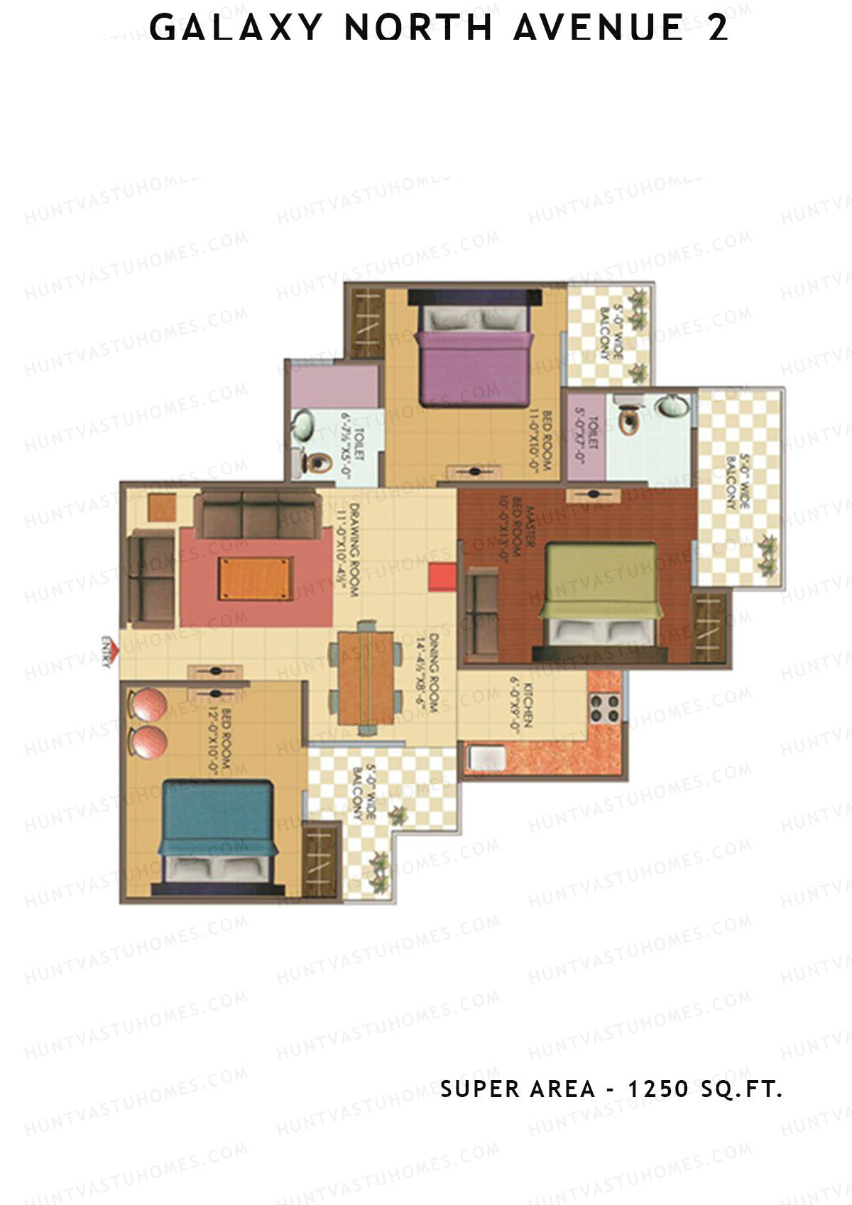 Galaxy North Avenue 2 Block D Unit 16 Floor Plan