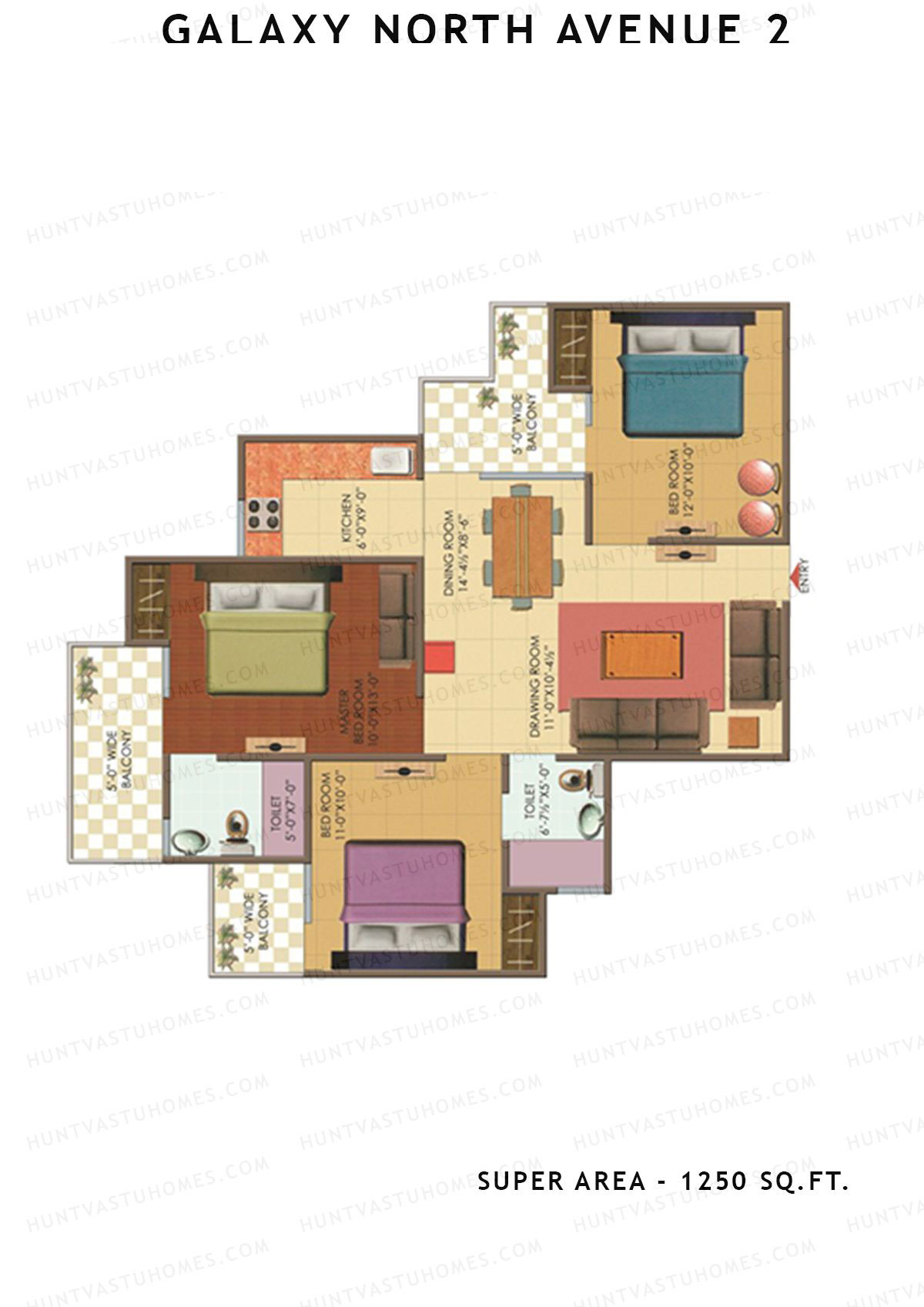 Galaxy North Avenue 2 Block D Unit 18 Floor Plan