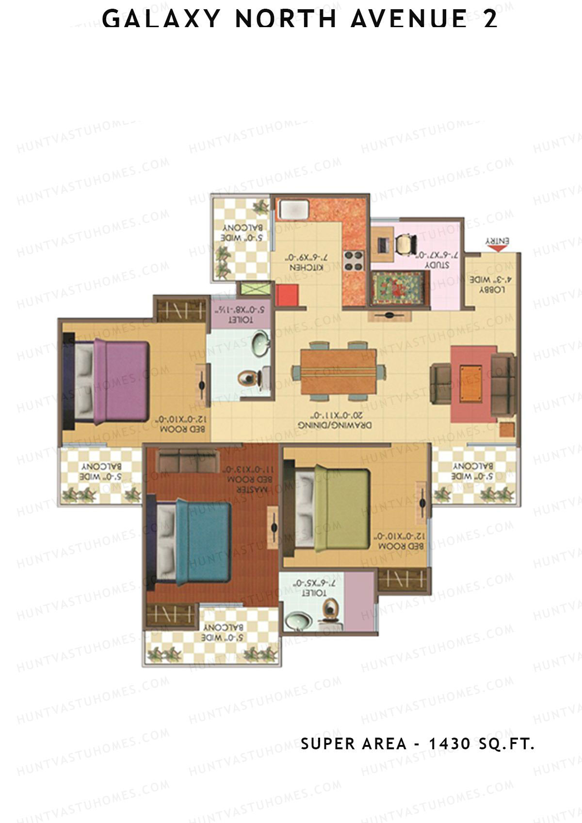 Galaxy North Avenue 2 Block E Unit 06 Floor Plan