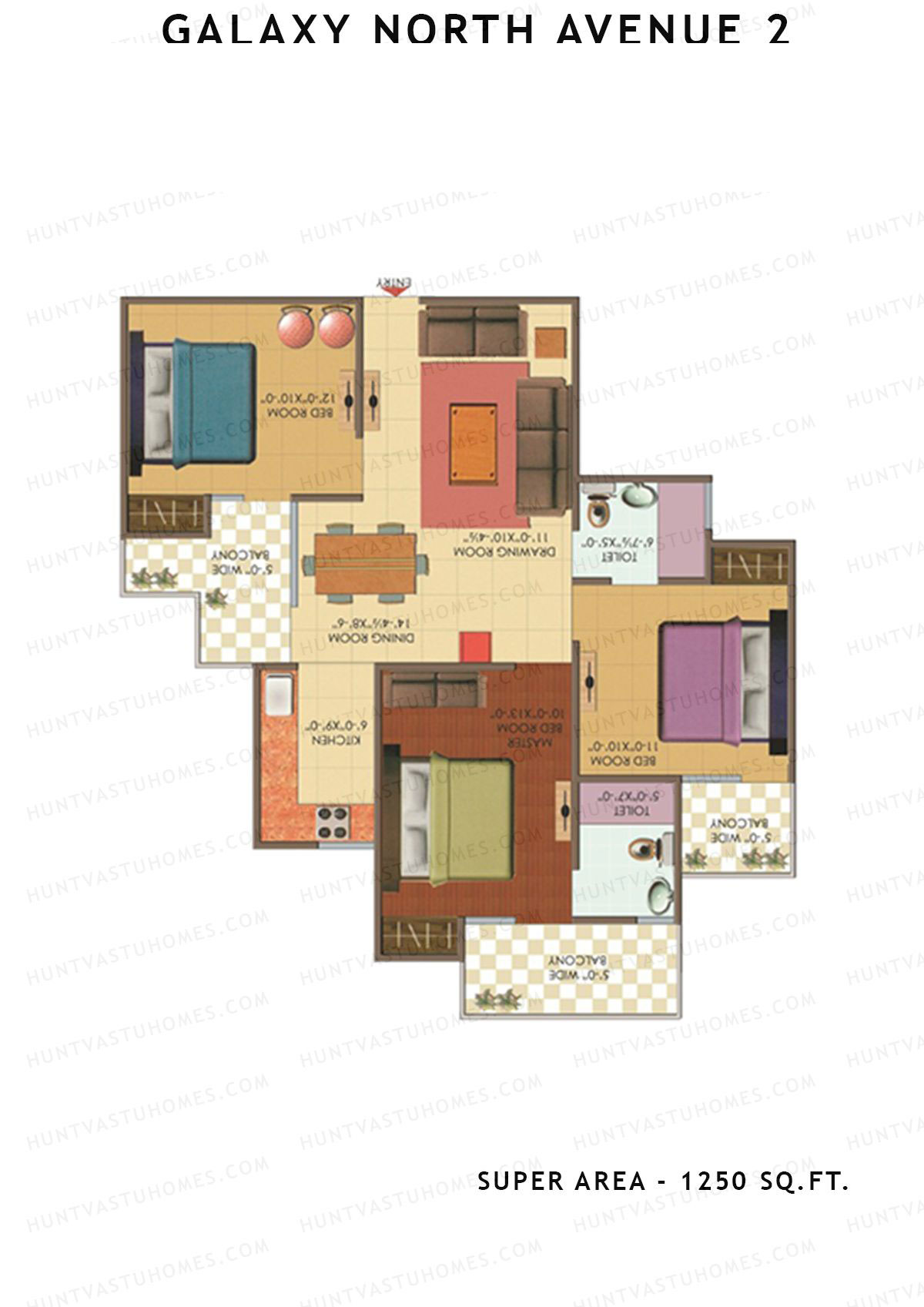 Galaxy North Avenue 2 Block E Unit 07 Floor Plan