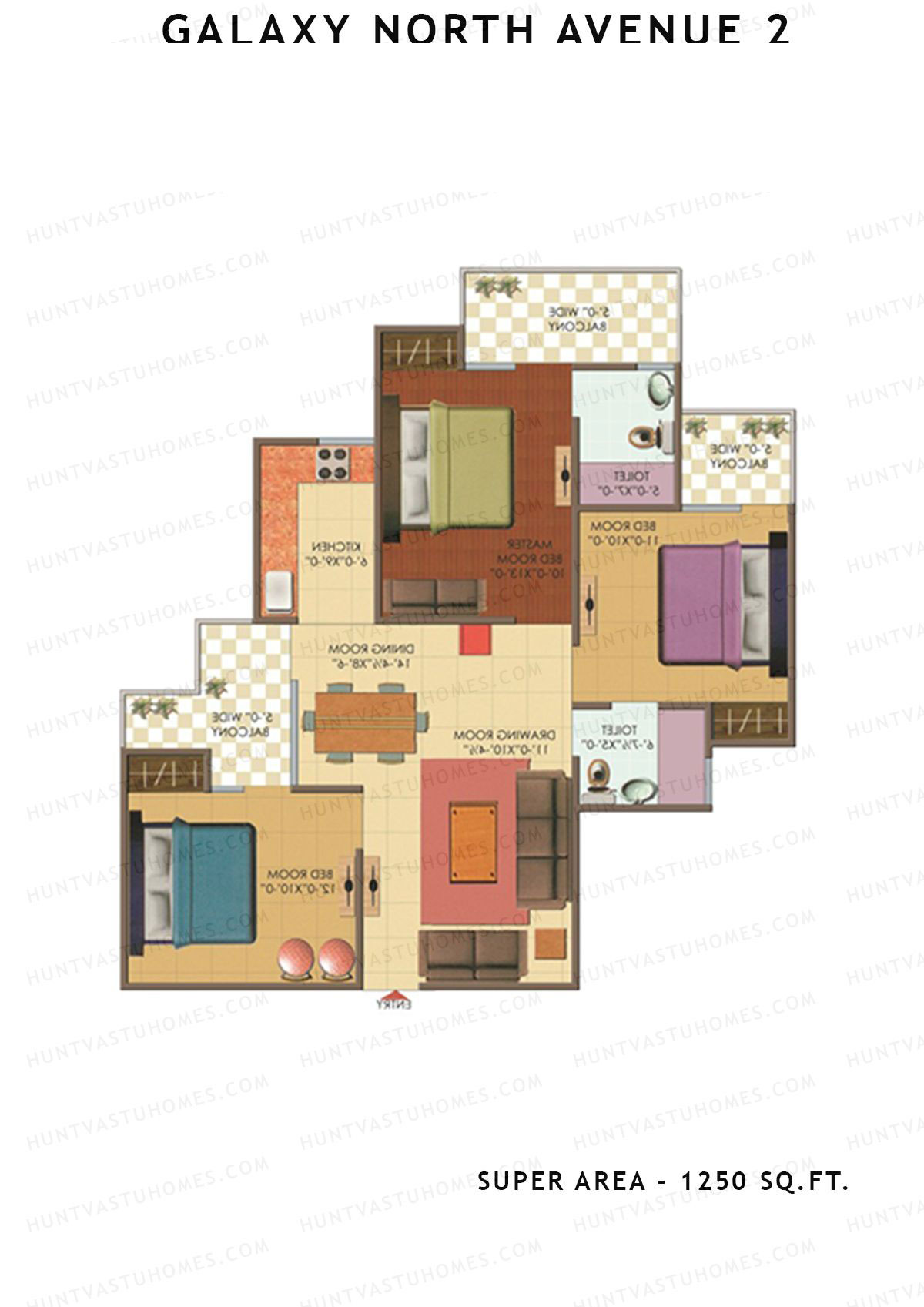 Galaxy North Avenue 2 Block E Unit 08 Floor Plan