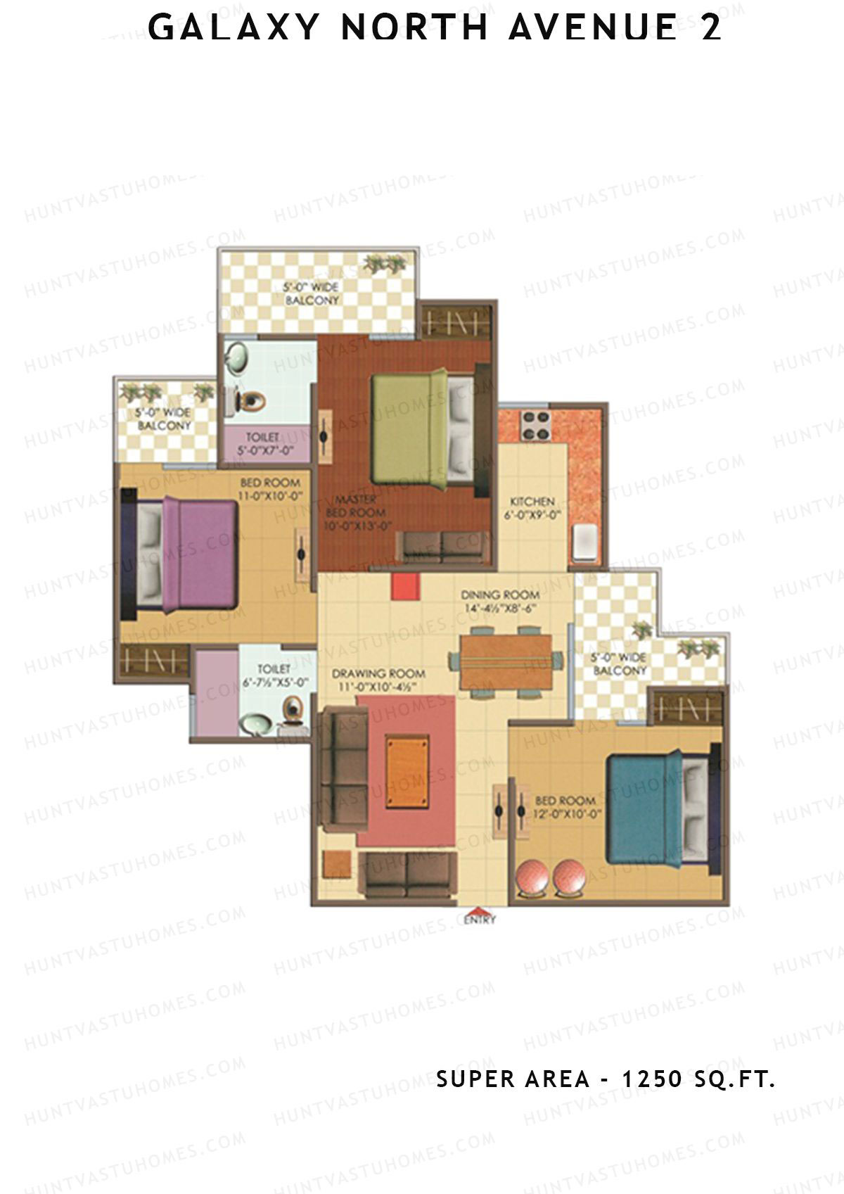 Galaxy North Avenue 2 Block E Unit 09 Floor Plan