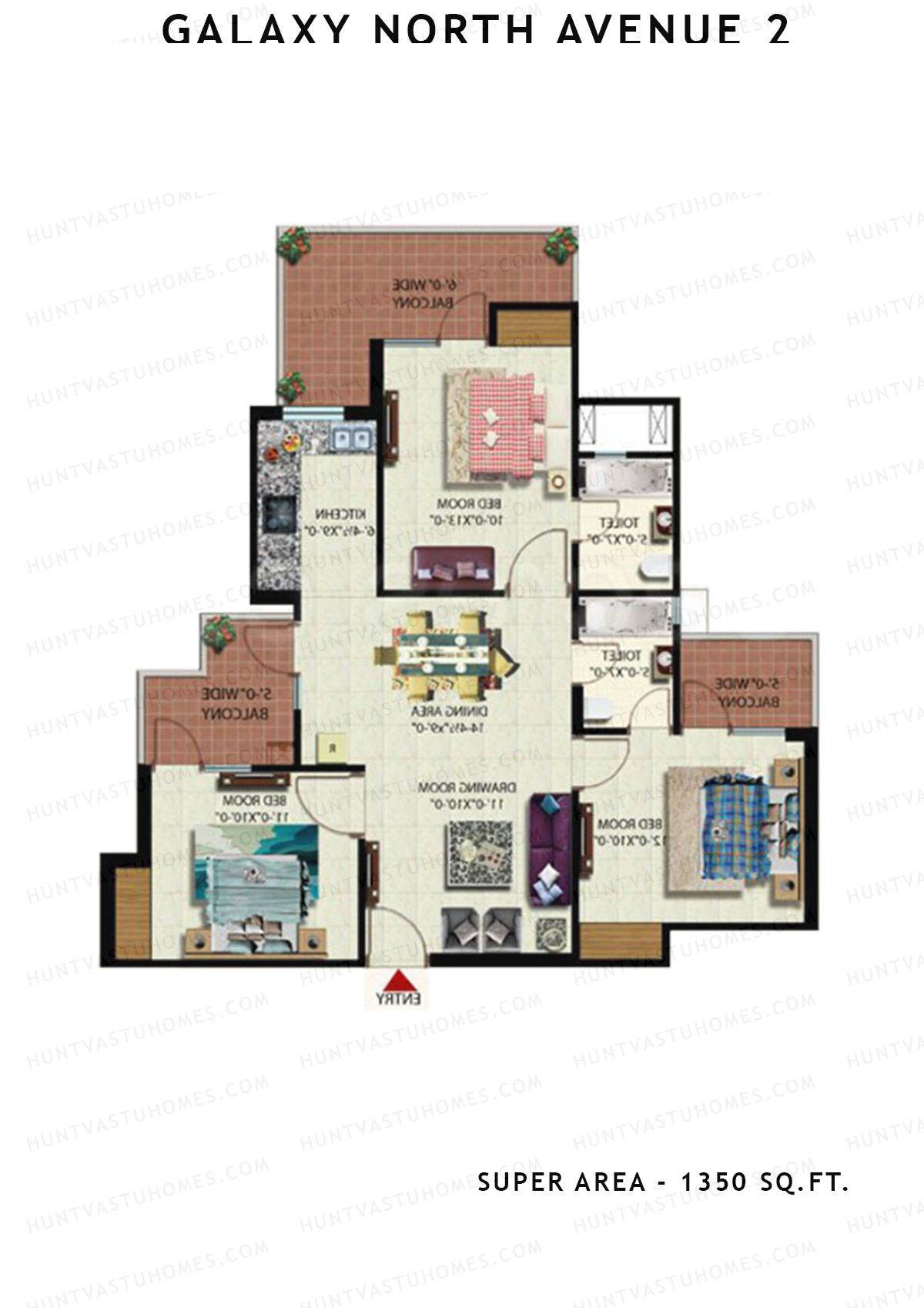 Galaxy North Avenue 2 Block H Unit 67 Floor Plan