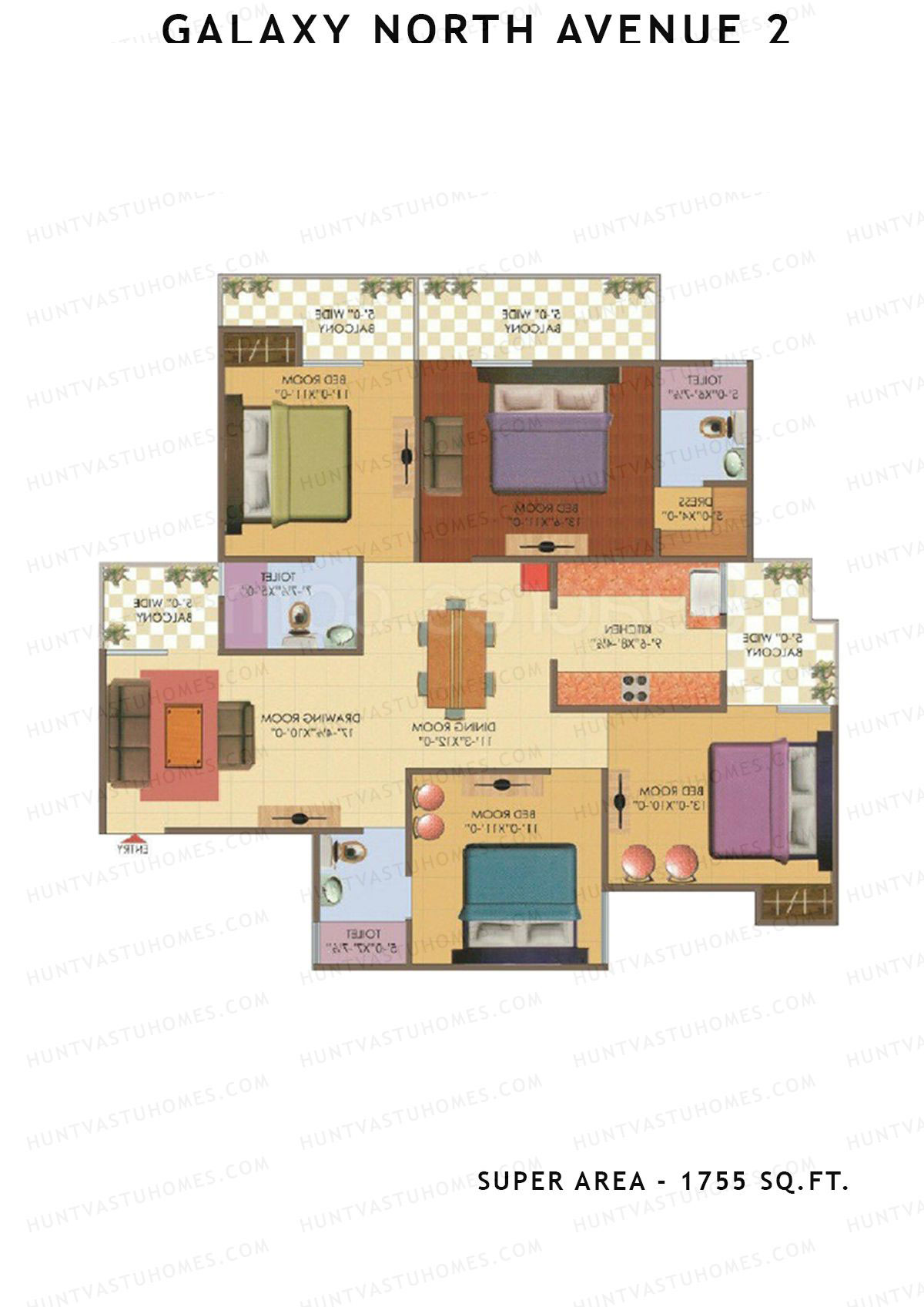 Galaxy North Avenue 2 Block F Unit 03 Floor Plan