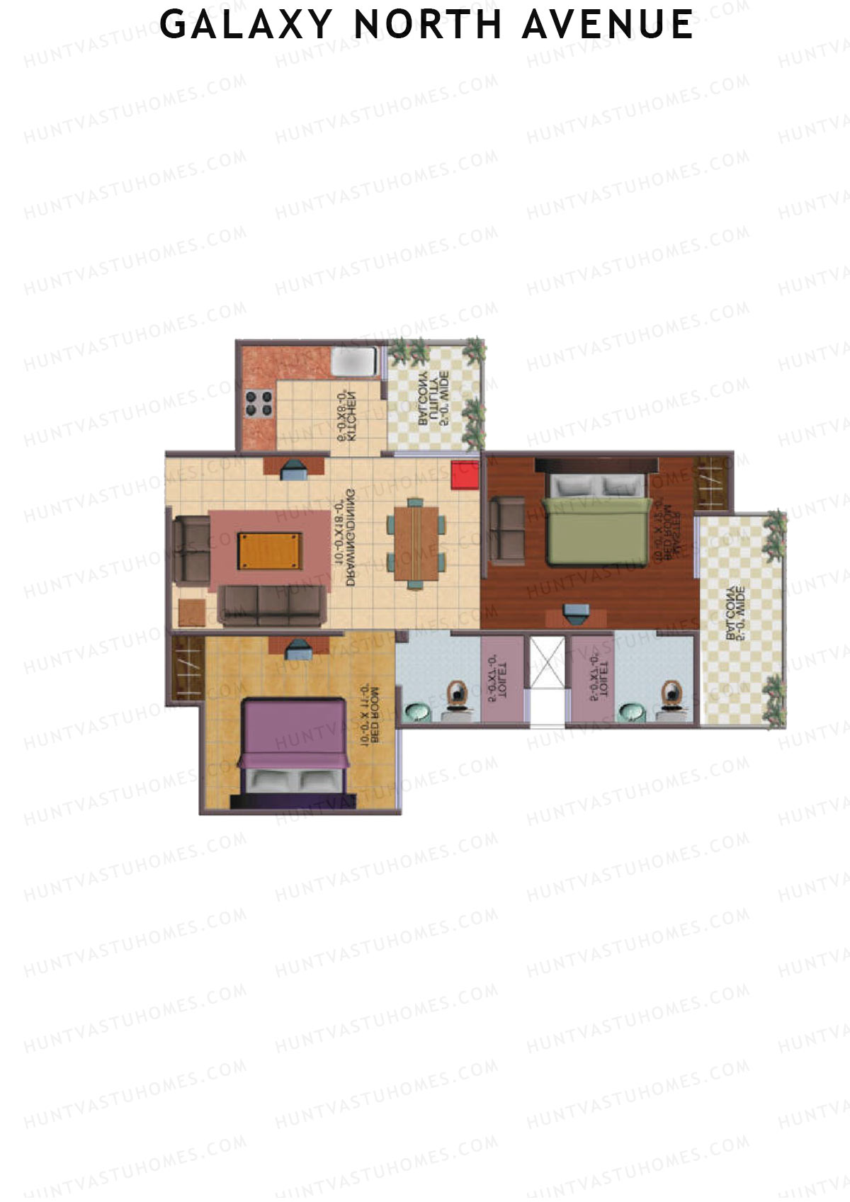 Galaxy North Avenue Block B Unit 14 Floor Plan