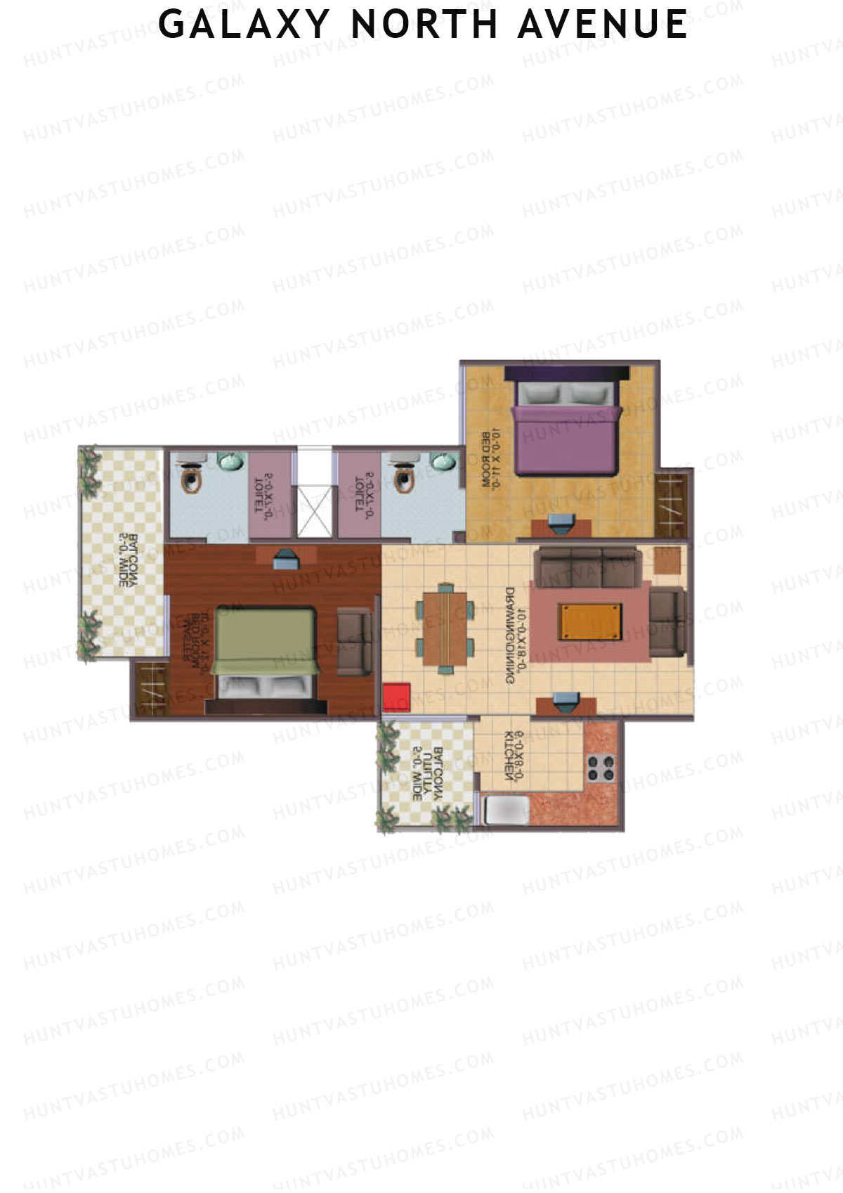 Galaxy North Avenue Block B Unit 7 Floor Plan