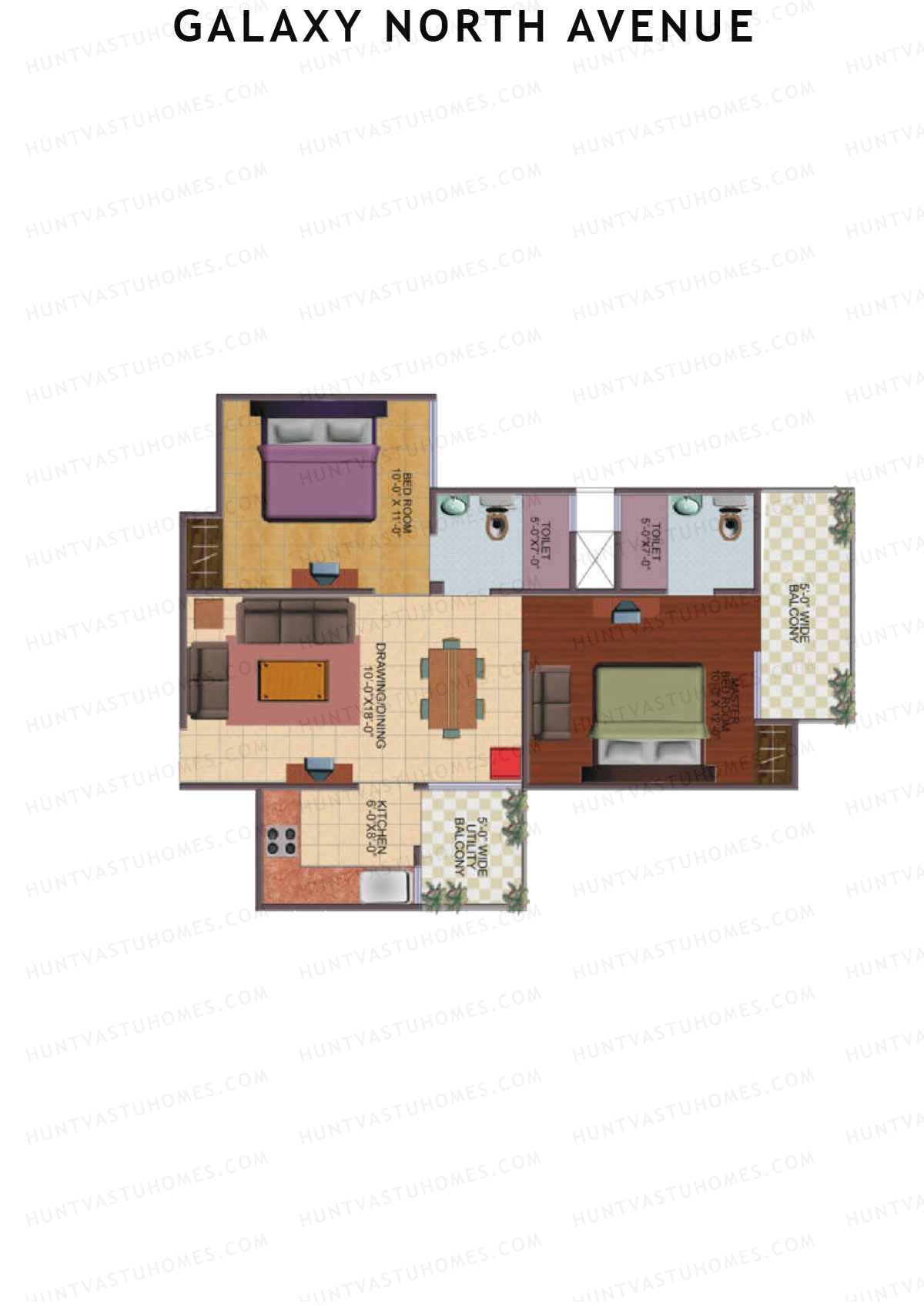 Galaxy North Avenue Block B Unit 8 Floor Plan