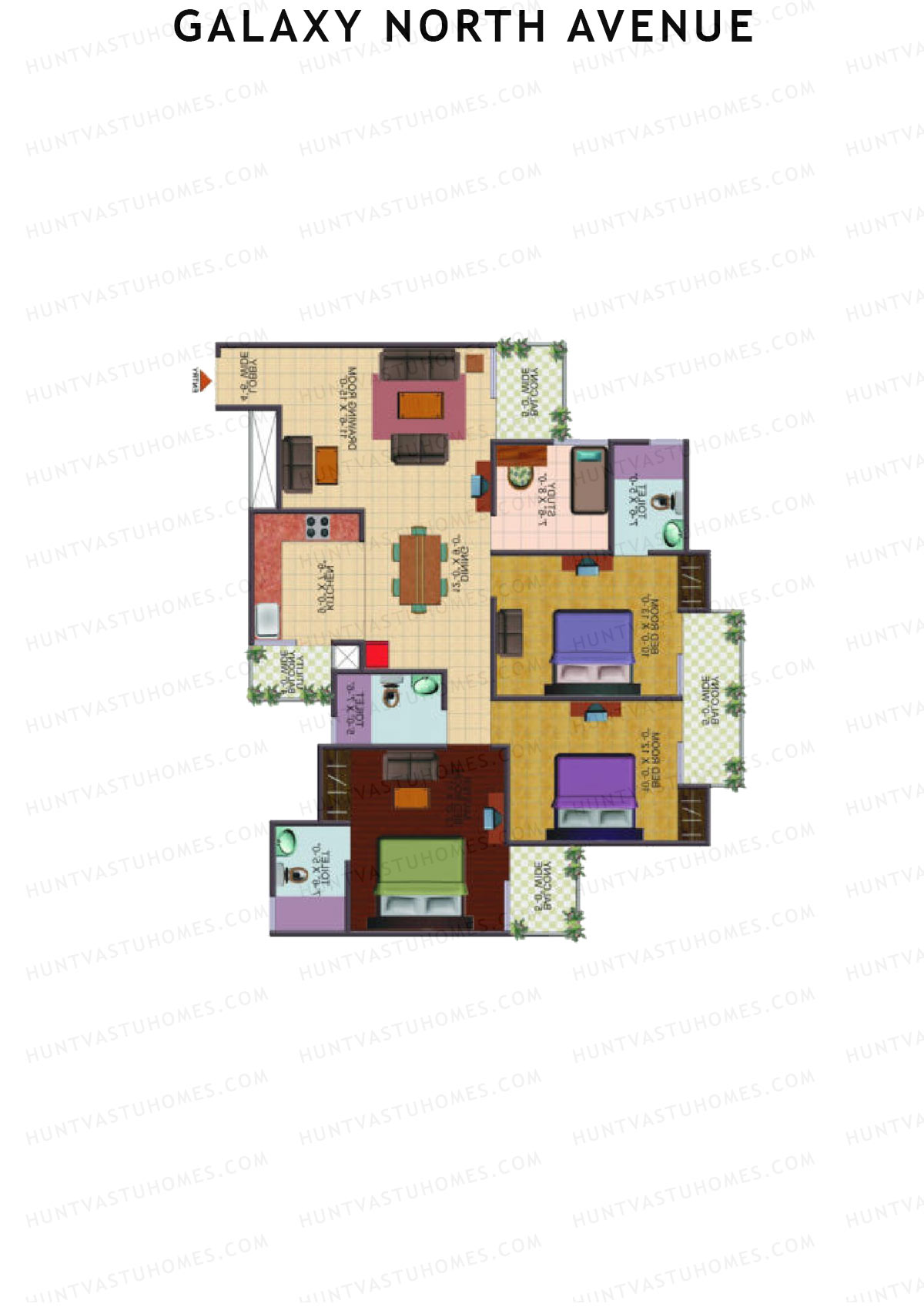 Galaxy North Avenue Block G Unit 42 Floor Plan
