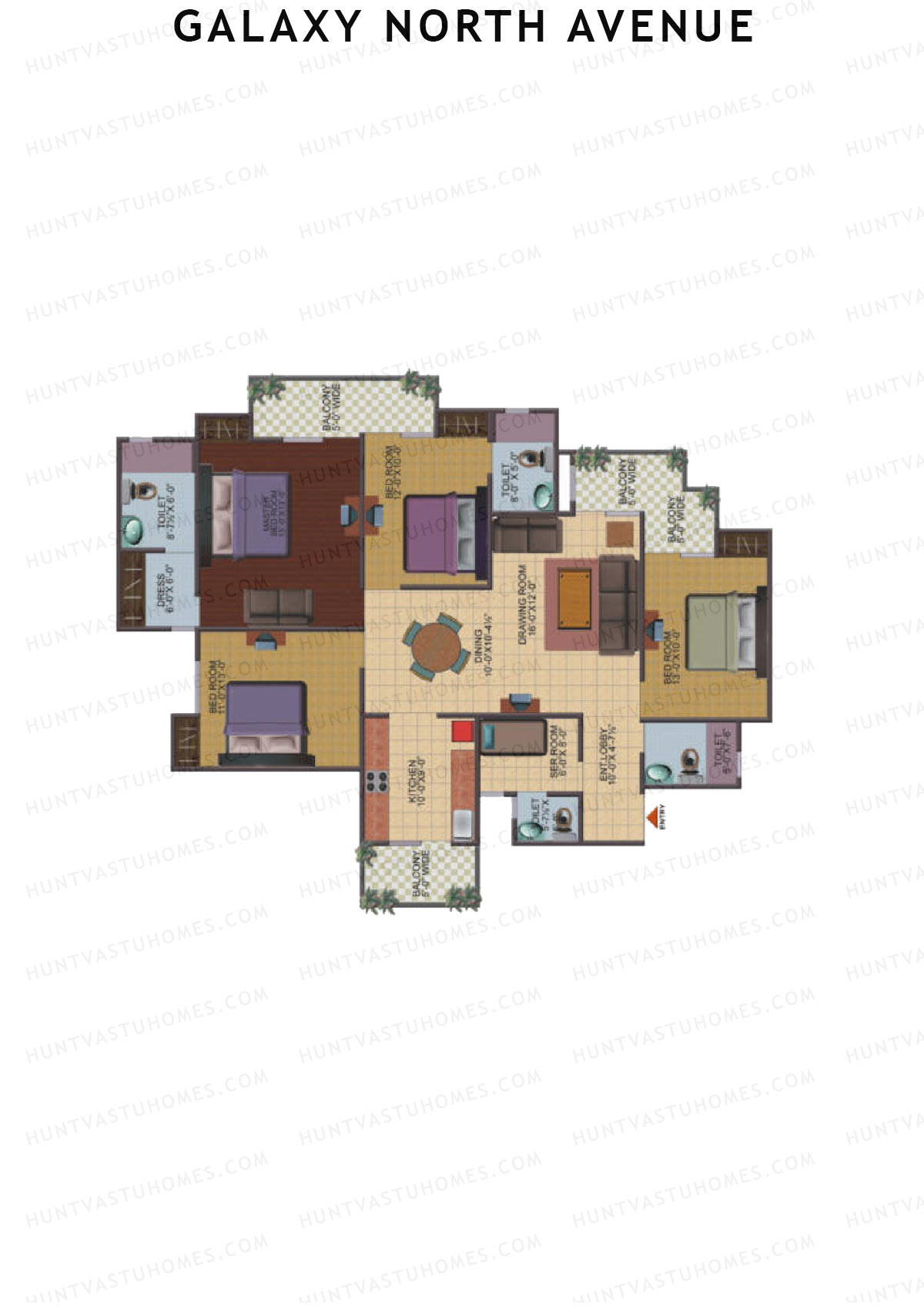 Galaxy North Avenue Block G Unit 45 Floor Plan
