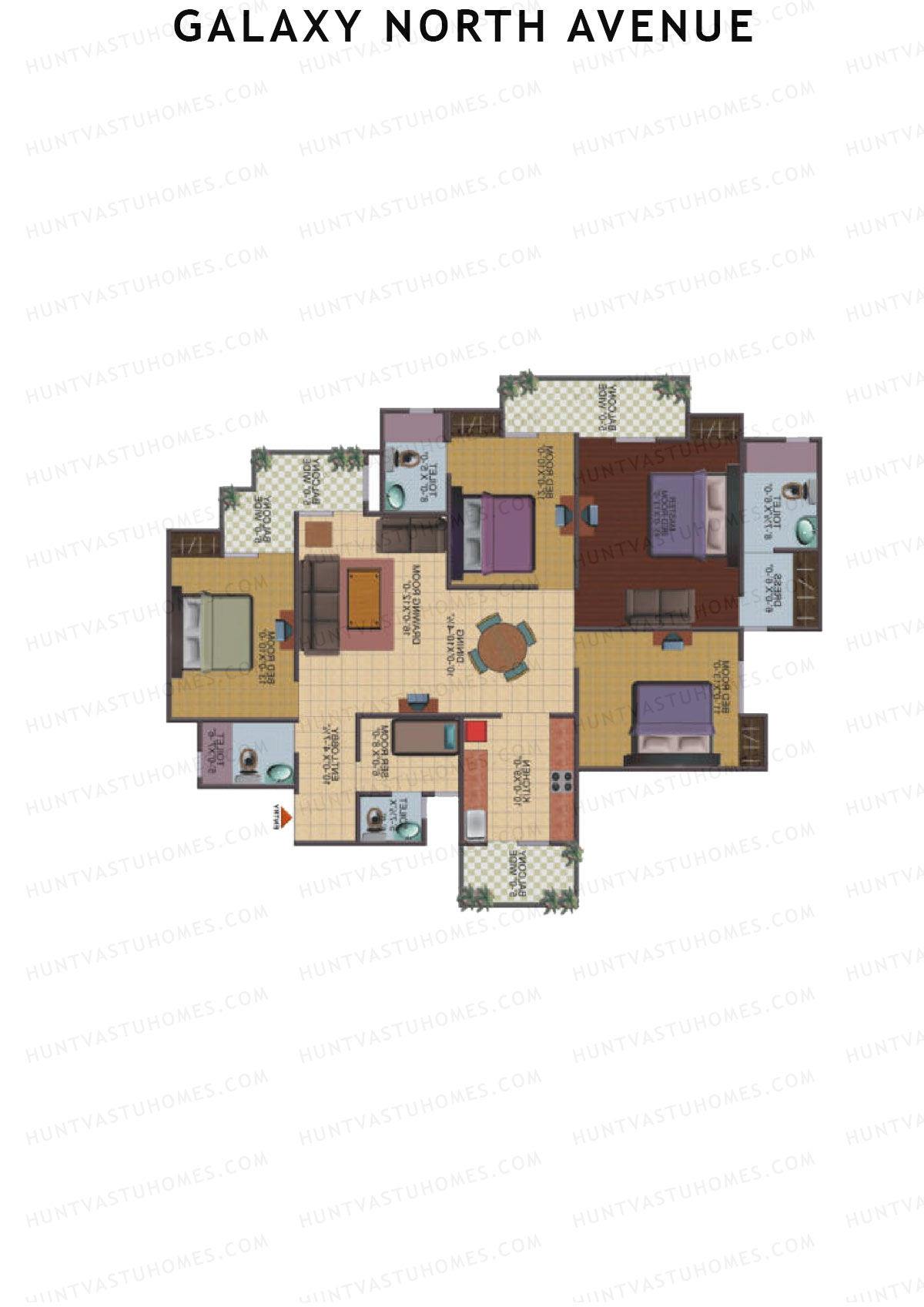 Galaxy North Avenue Block G Unit 46 Floor Plan