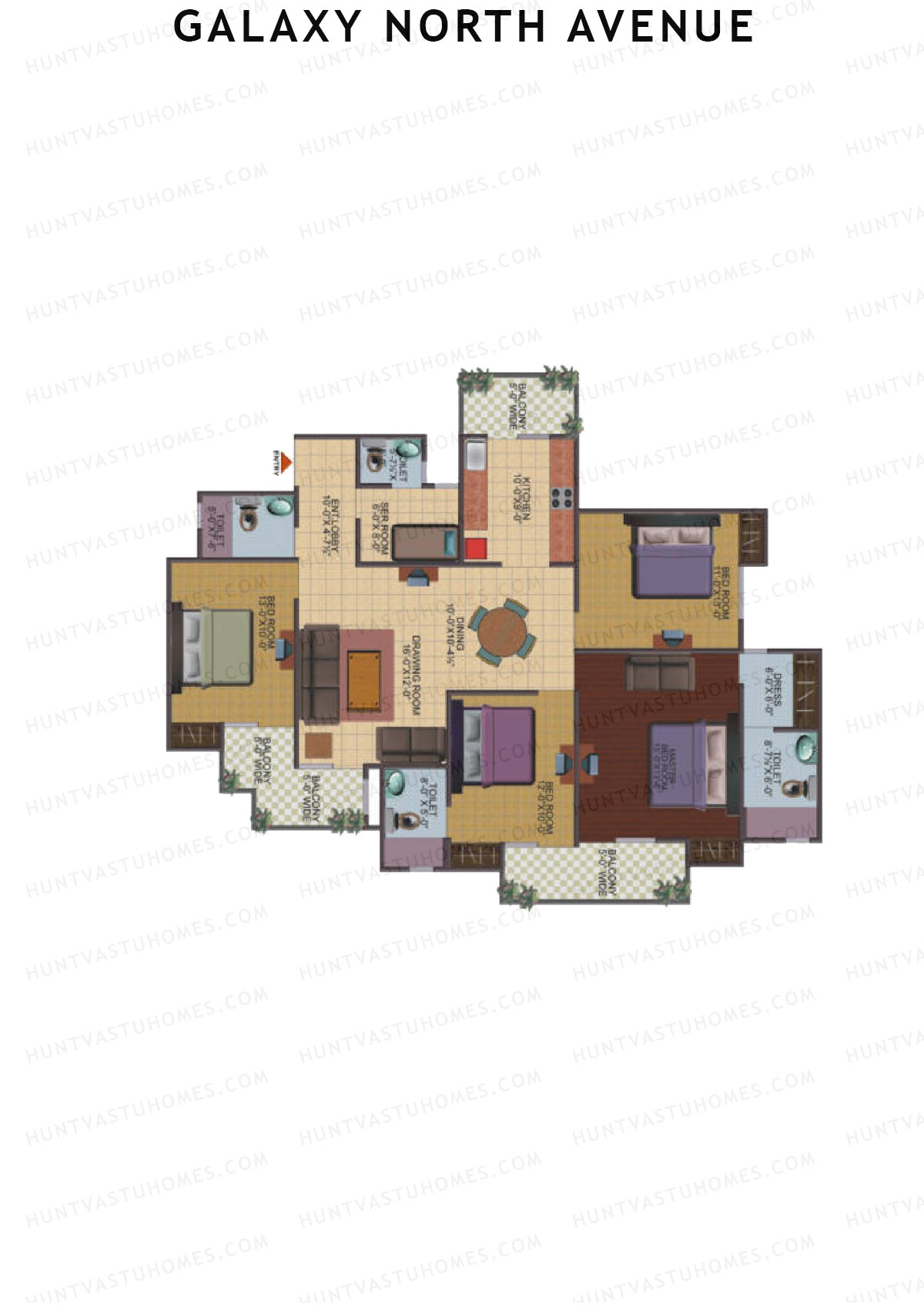 Galaxy North Avenue Block G Unit 47 Floor Plan