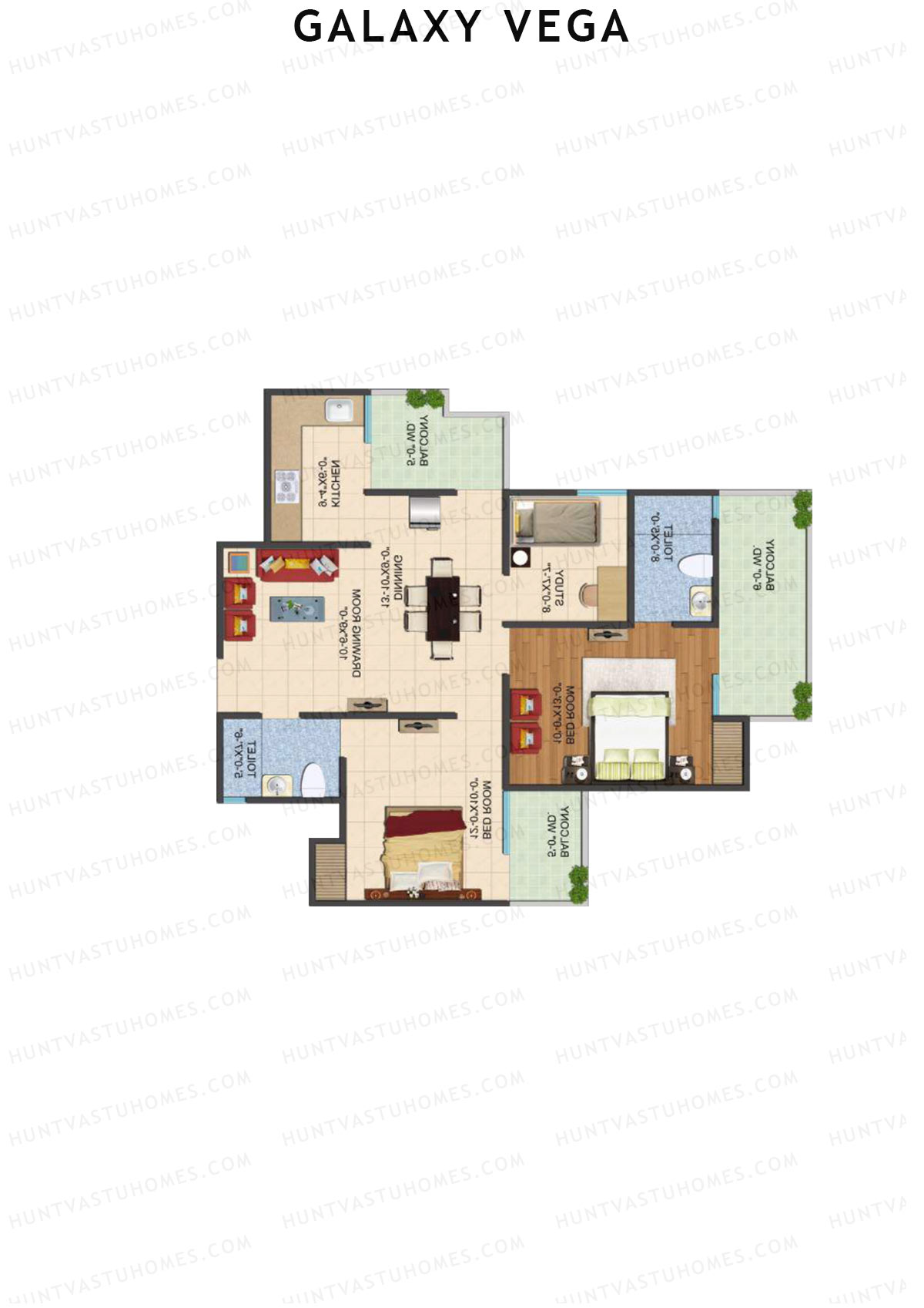 Galaxy Vega Tower A Unit 7 Floor Plan