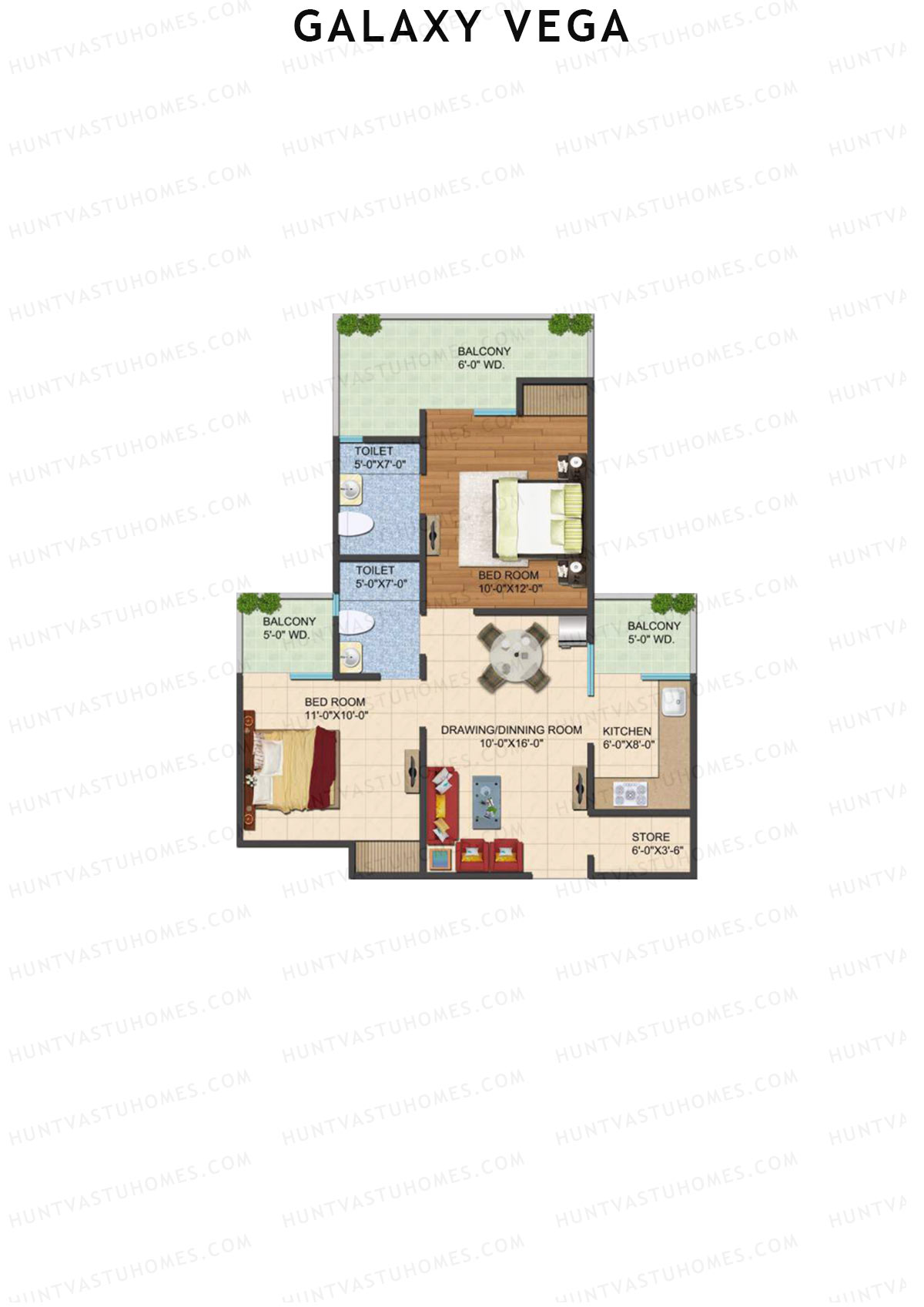 Galaxy Vega Tower C Unit 1 Floor Plan