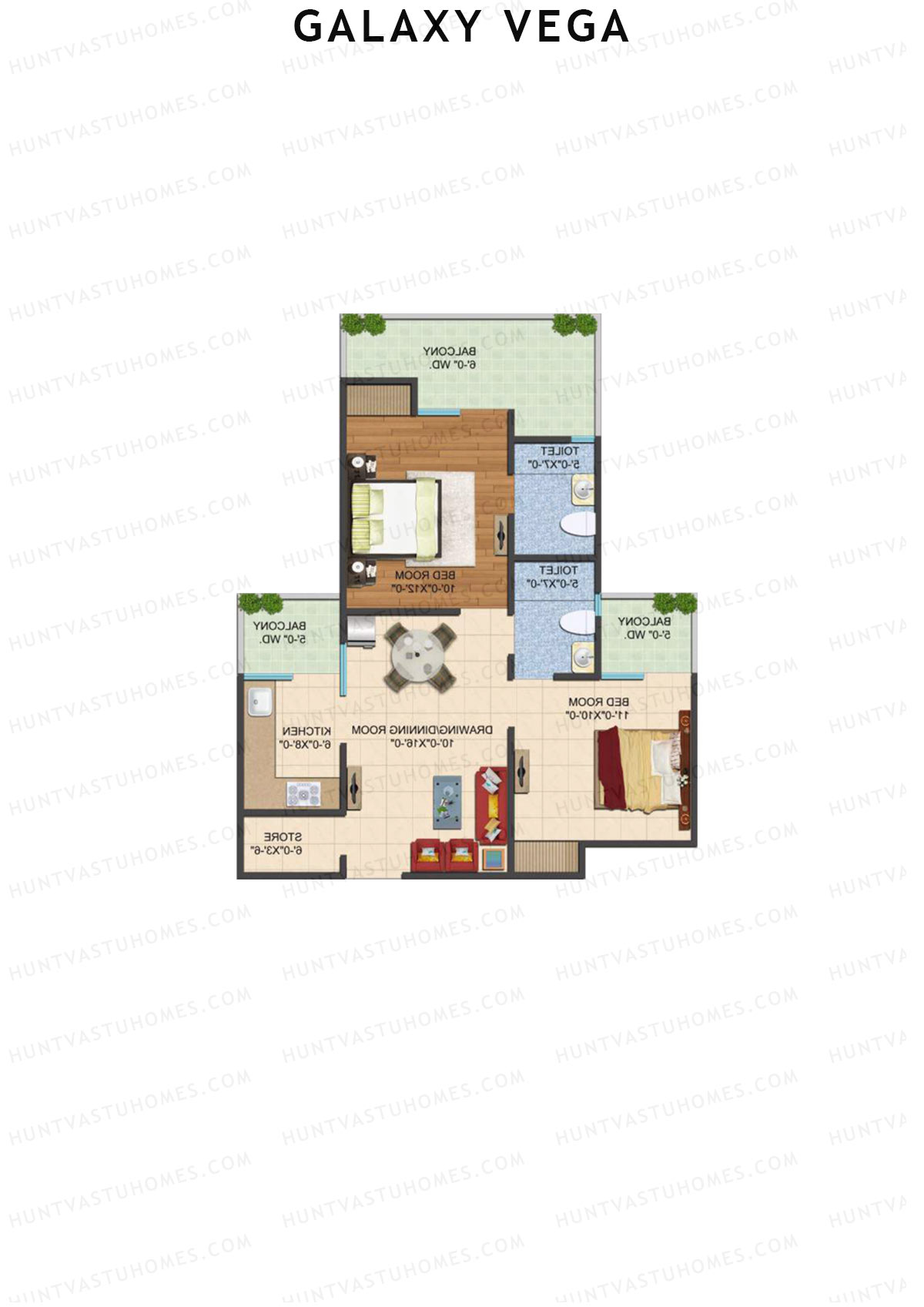 Galaxy Vega Tower C Unit 2 Floor Plan