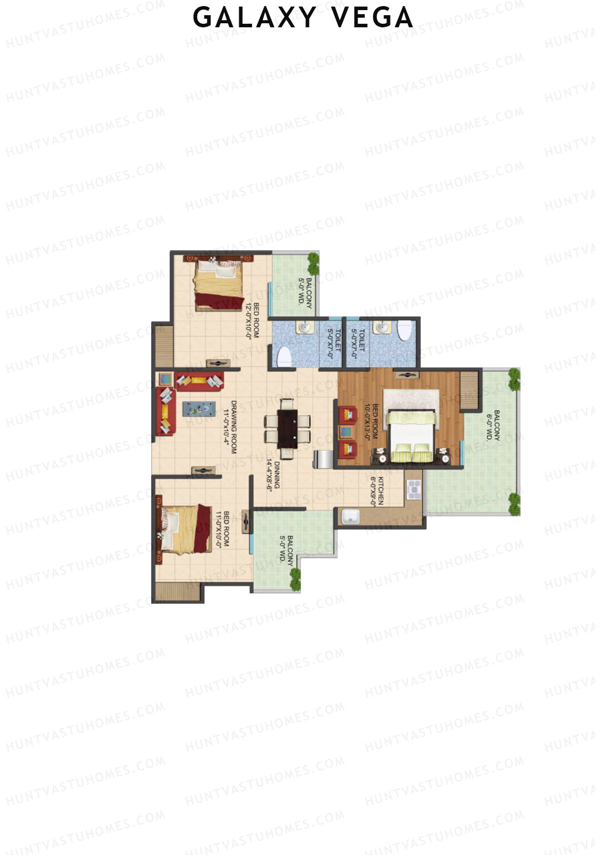 Galaxy Vega Tower E Unit 1 Floor Plan