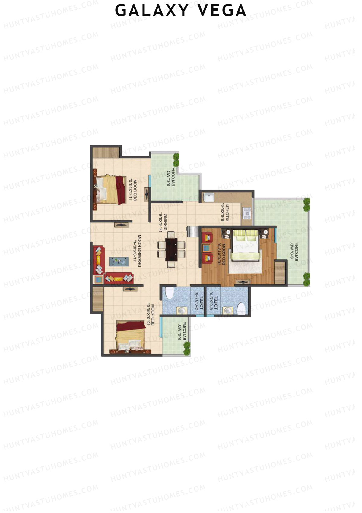 Galaxy Vega Tower E Unit 2 Floor Plan