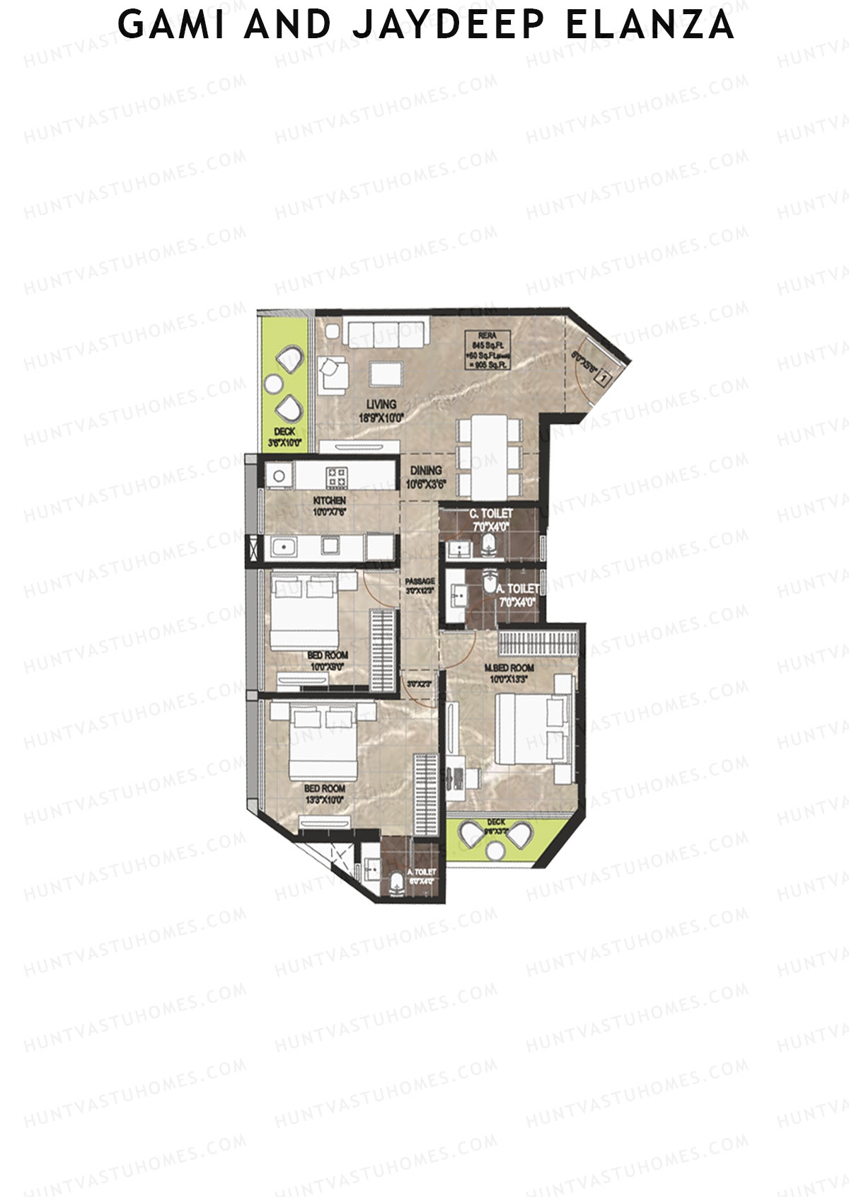 Gami And Jaydeep Elanza Wing A Unit 1 Floor Plan