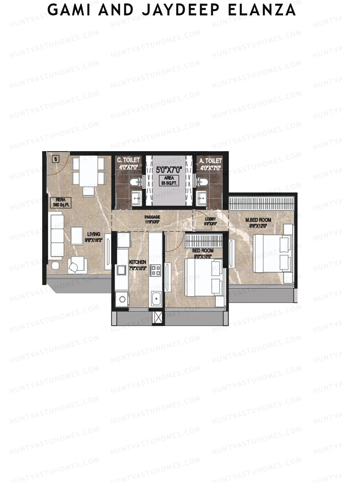 Gami And Jaydeep Elanza Wing A Unit 5 Floor Plan