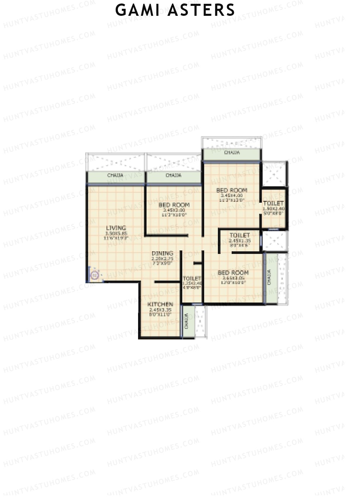 Gami Asters Wing A Unit 2 Floor Plan