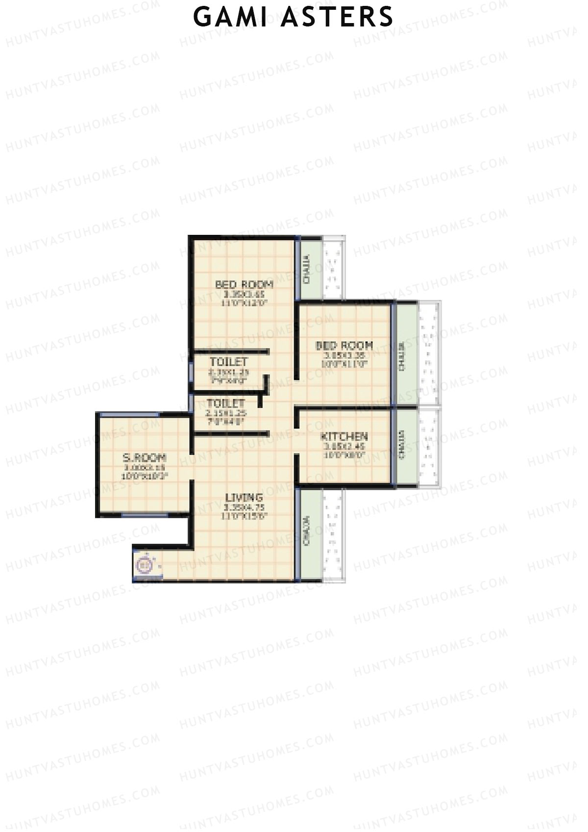 Gami Asters Wing A Unit 3 Floor Plan