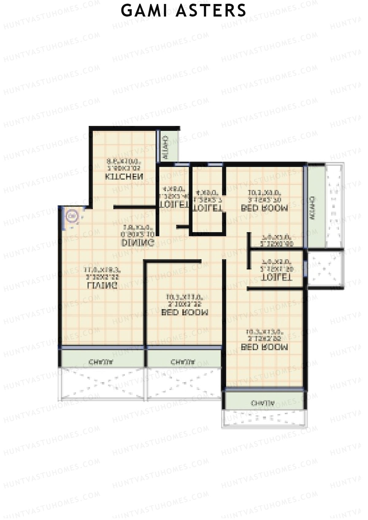 Gami Asters Wing B Unit 1 Floor Plan