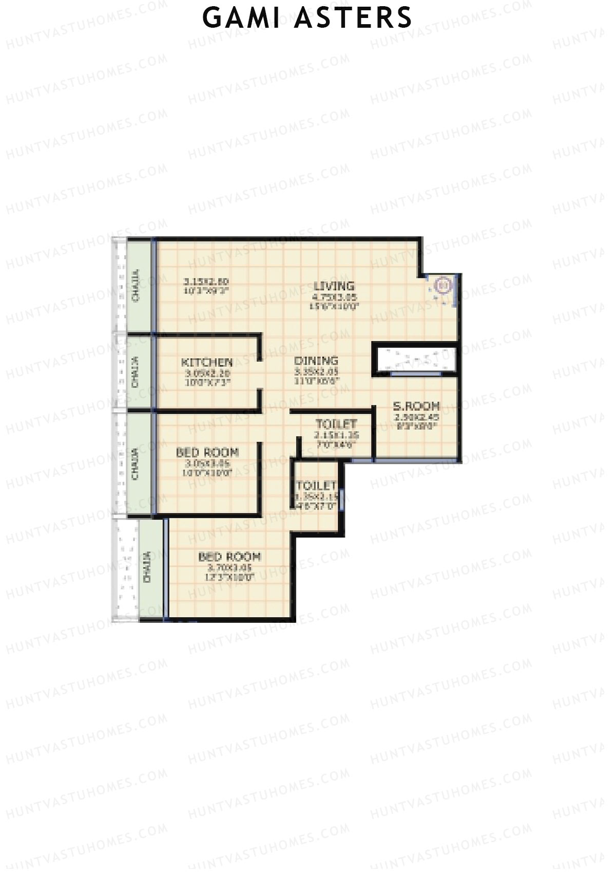 Gami Asters Wing B Unit 4 Floor Plan
