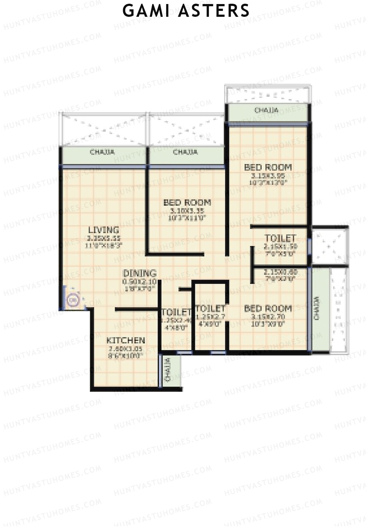 Gami Asters Wing B Unit 6 Floor Plan