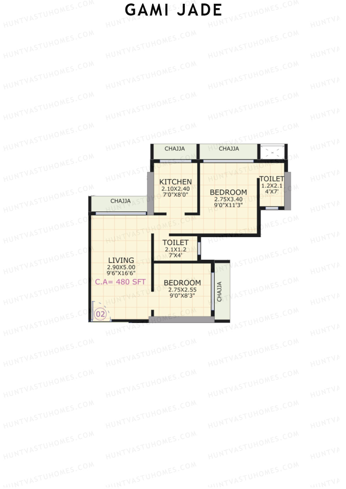 Gami Jade Block A Unit 2 Floor Plan
