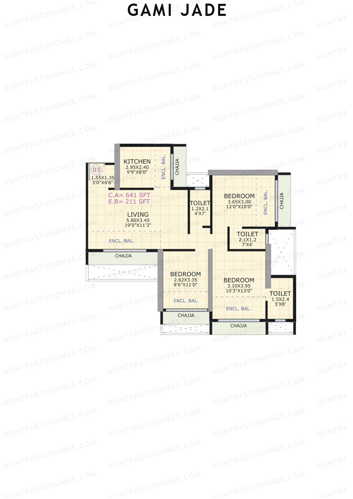 Gami Jade Block A Unit 3 Floor Plan