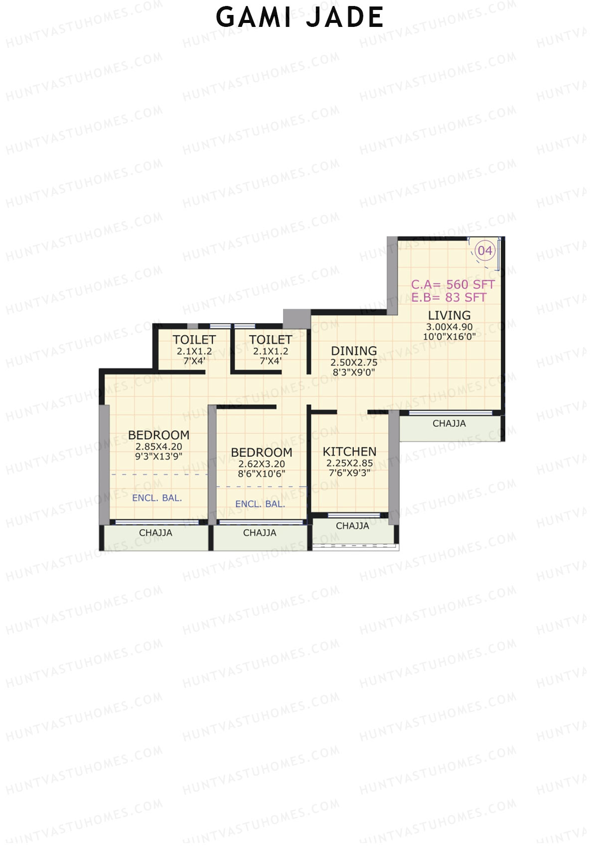 Gami Jade Block A Unit 4 Floor Plan