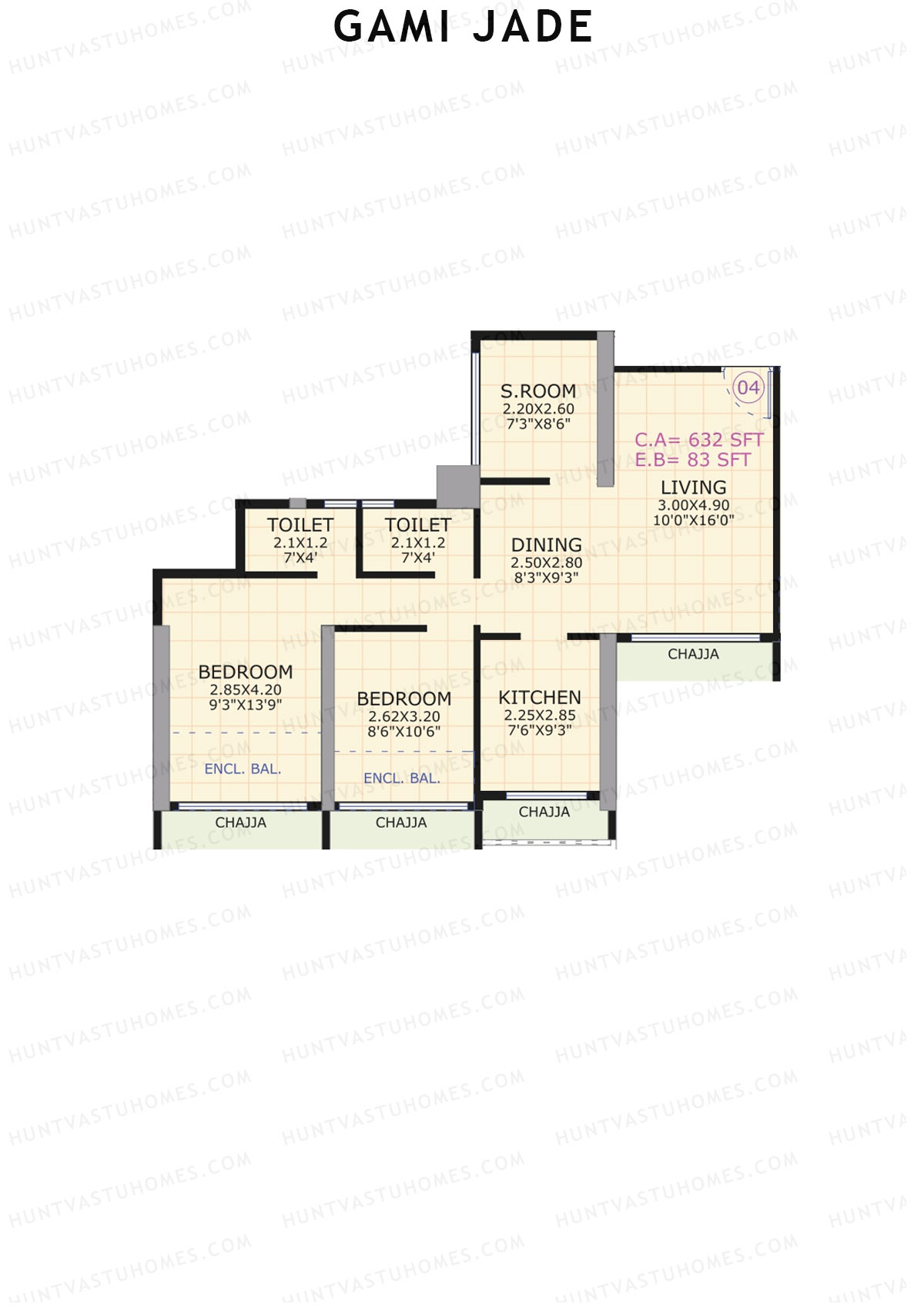 Gami Jade Block A Unit 4 Floor Plan