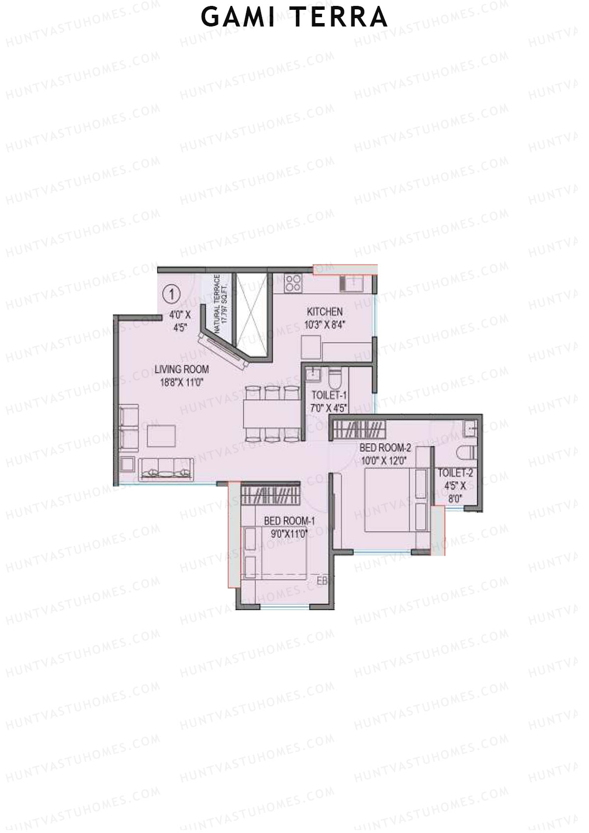 Gami Terra Block A Unit 1 Floor Plan
