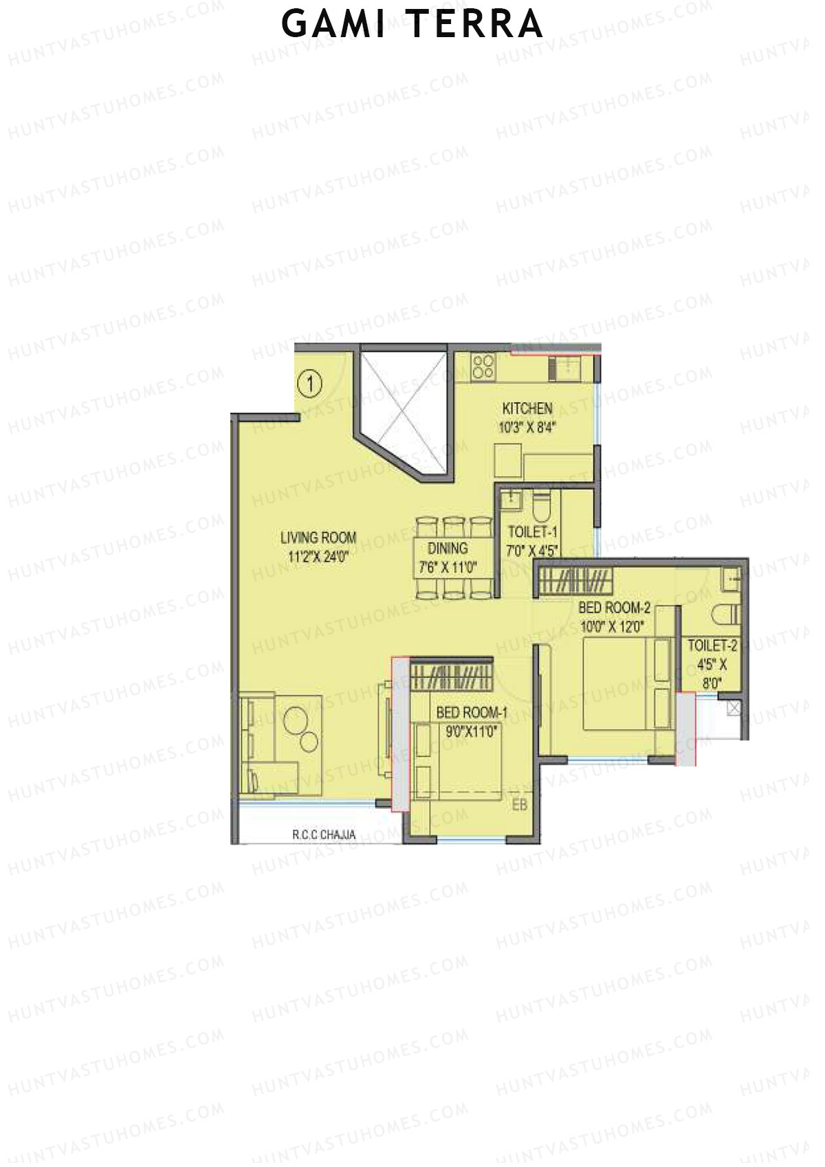 Gami Terra Block A Unit 1 Floor Plan