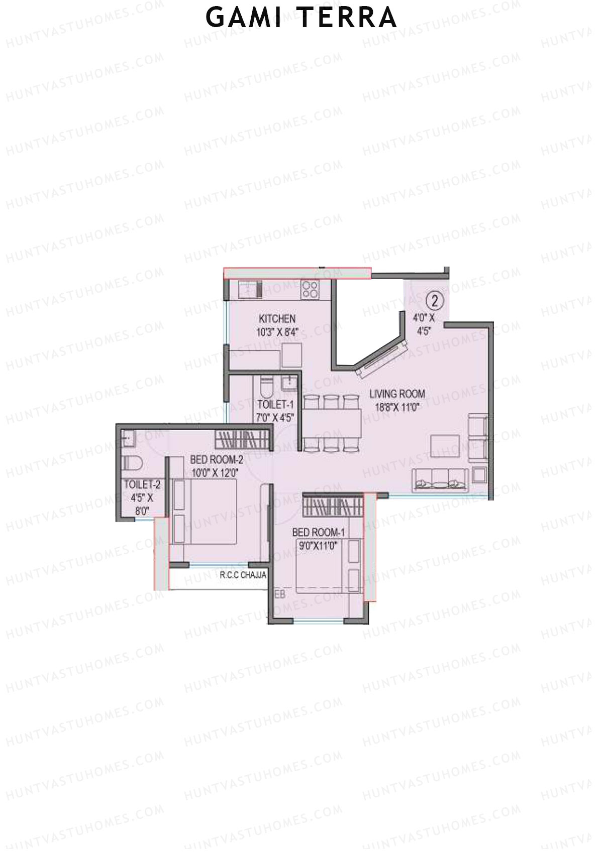 Gami Terra Block A Unit 2 Floor Plan