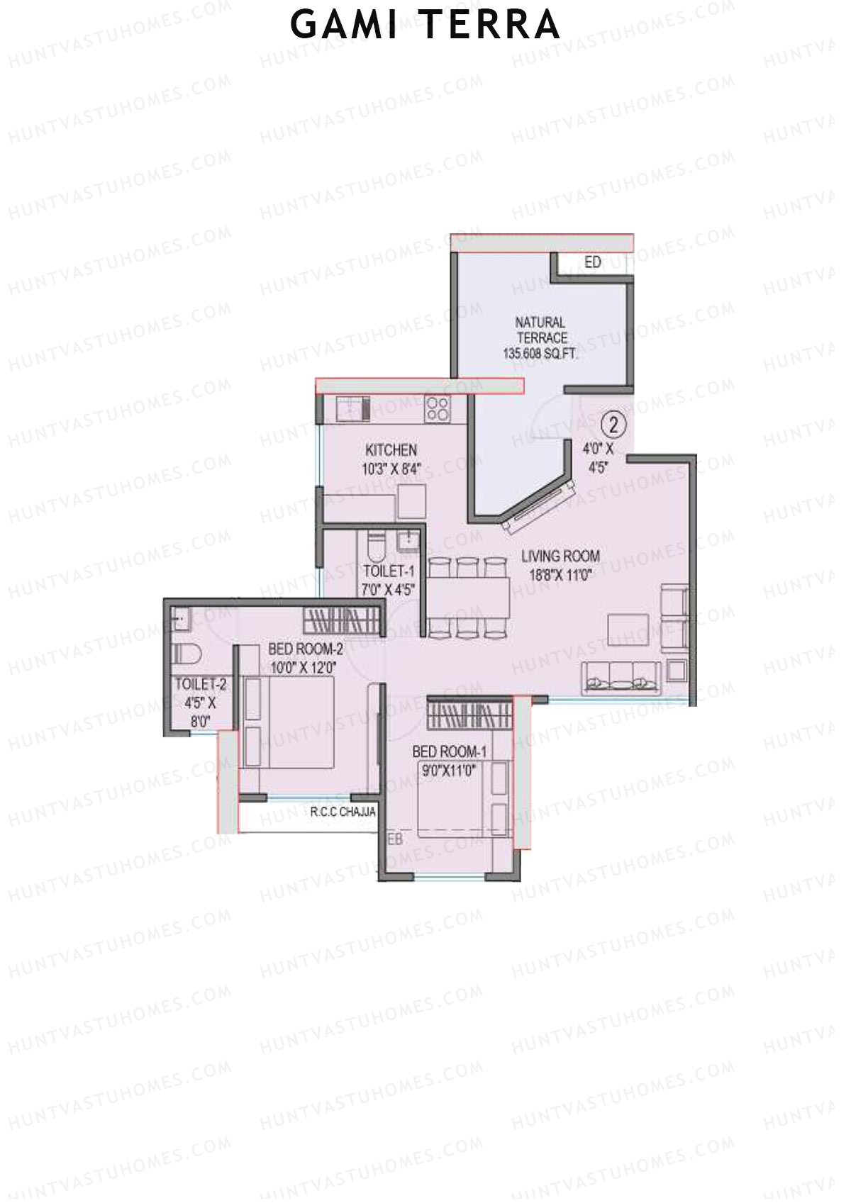 Gami Terra Block A Unit 2 Floor Plan