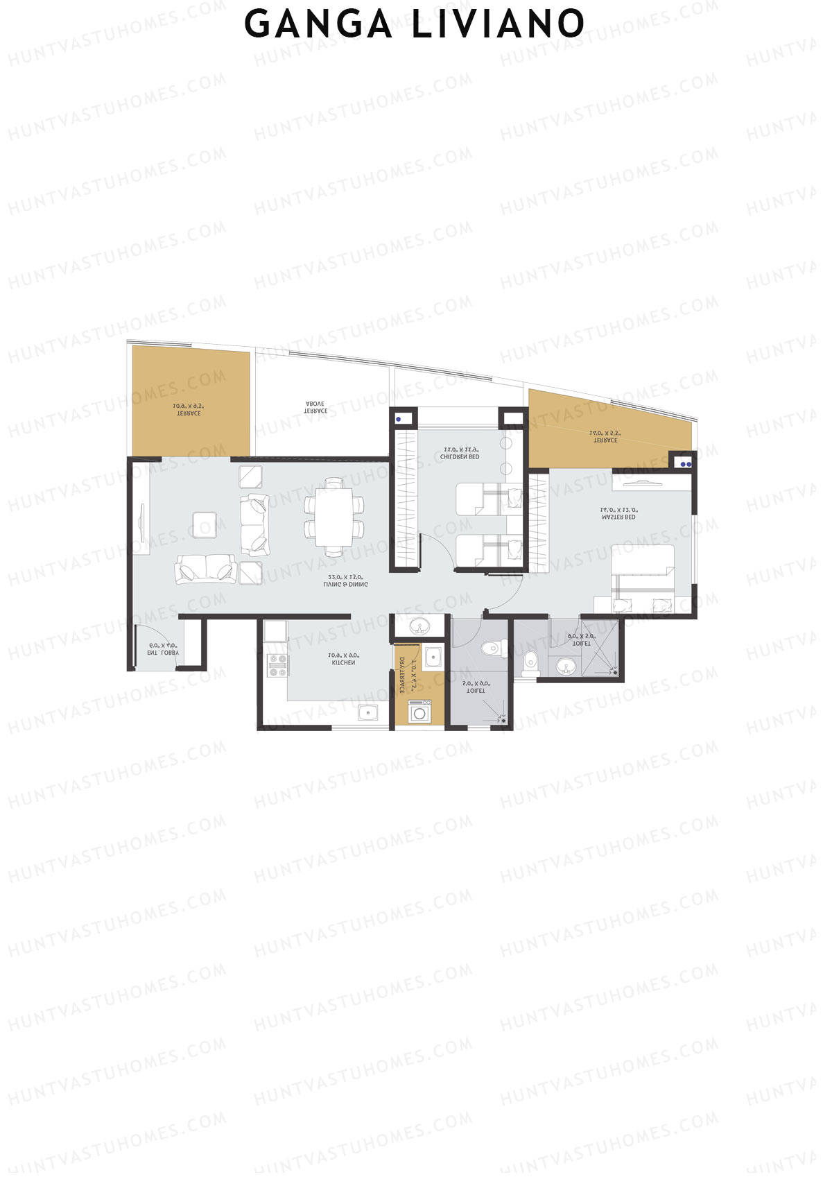 Ganga Liviano Tower C Unit 2 Floor Plan