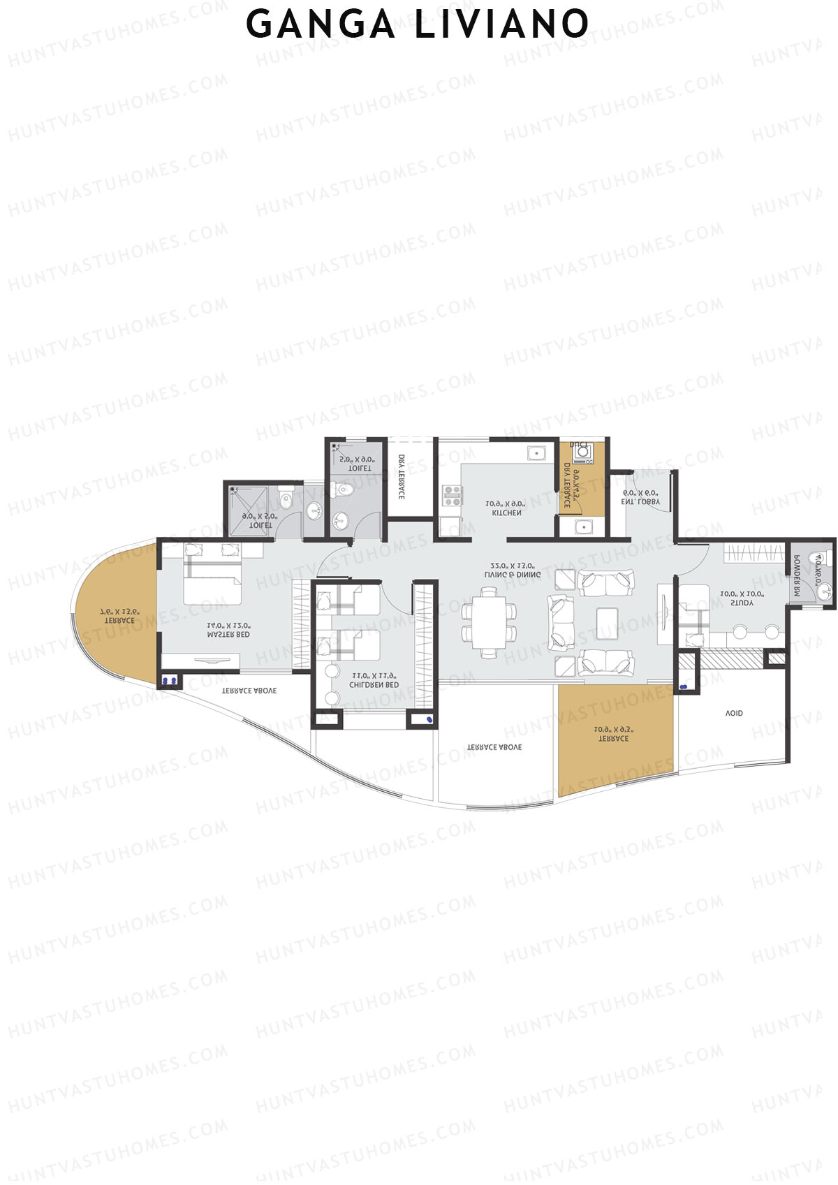 Ganga Liviano Tower C Unit 4 Floor Plan