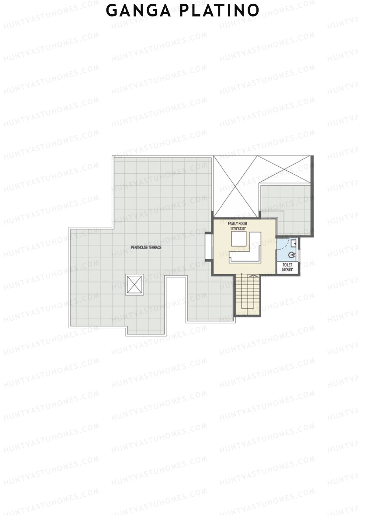 Ganga Platino Tower S Unit 1 (Penthouse) Floor Plan