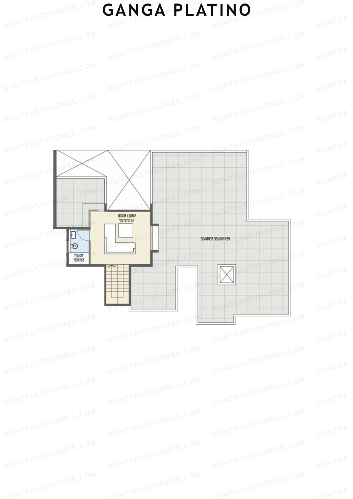 Ganga Platino Tower S Unit 2 (Penthouse) Floor Plan