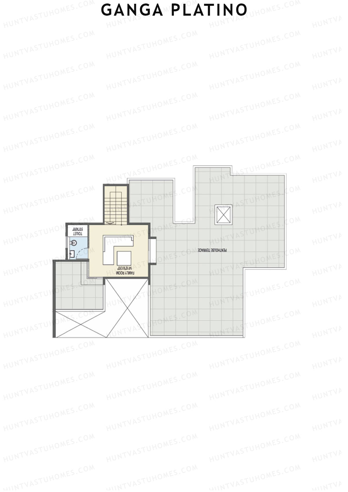 Ganga Platino Tower S Unit 3 (Penthouse) Floor Plan