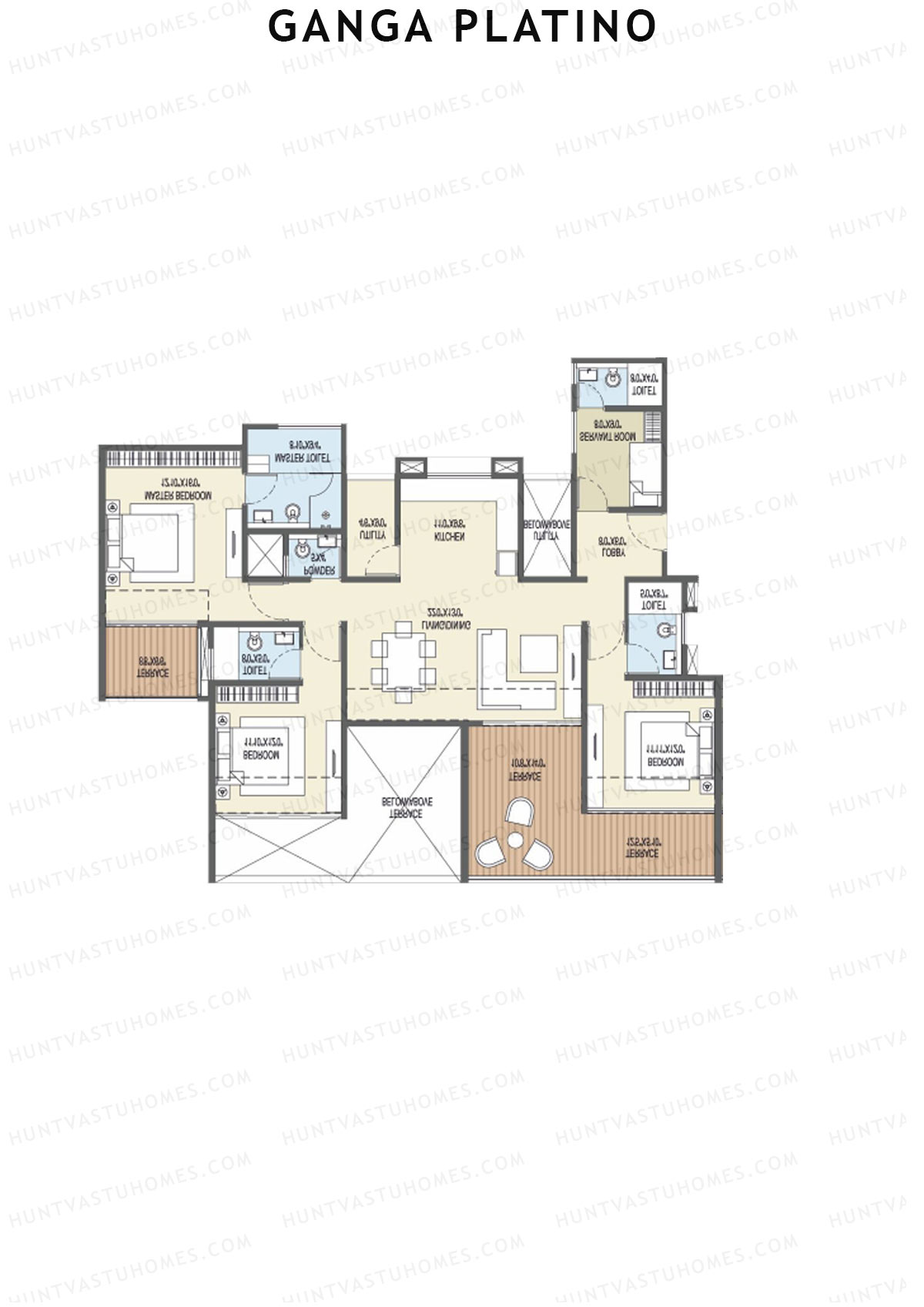 Ganga Platino Tower S Unit 4 Floor Plan