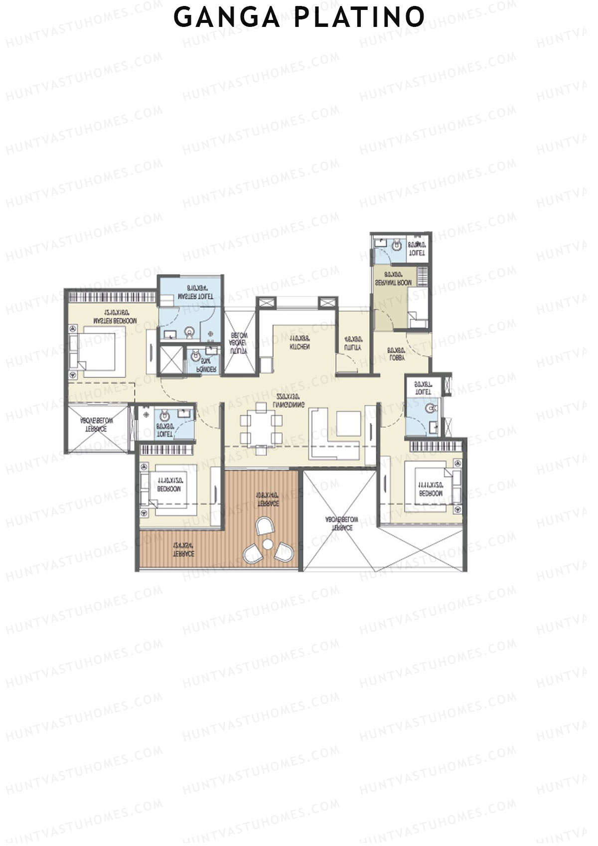 Ganga Platino Tower S Unit 4 Floor Plan