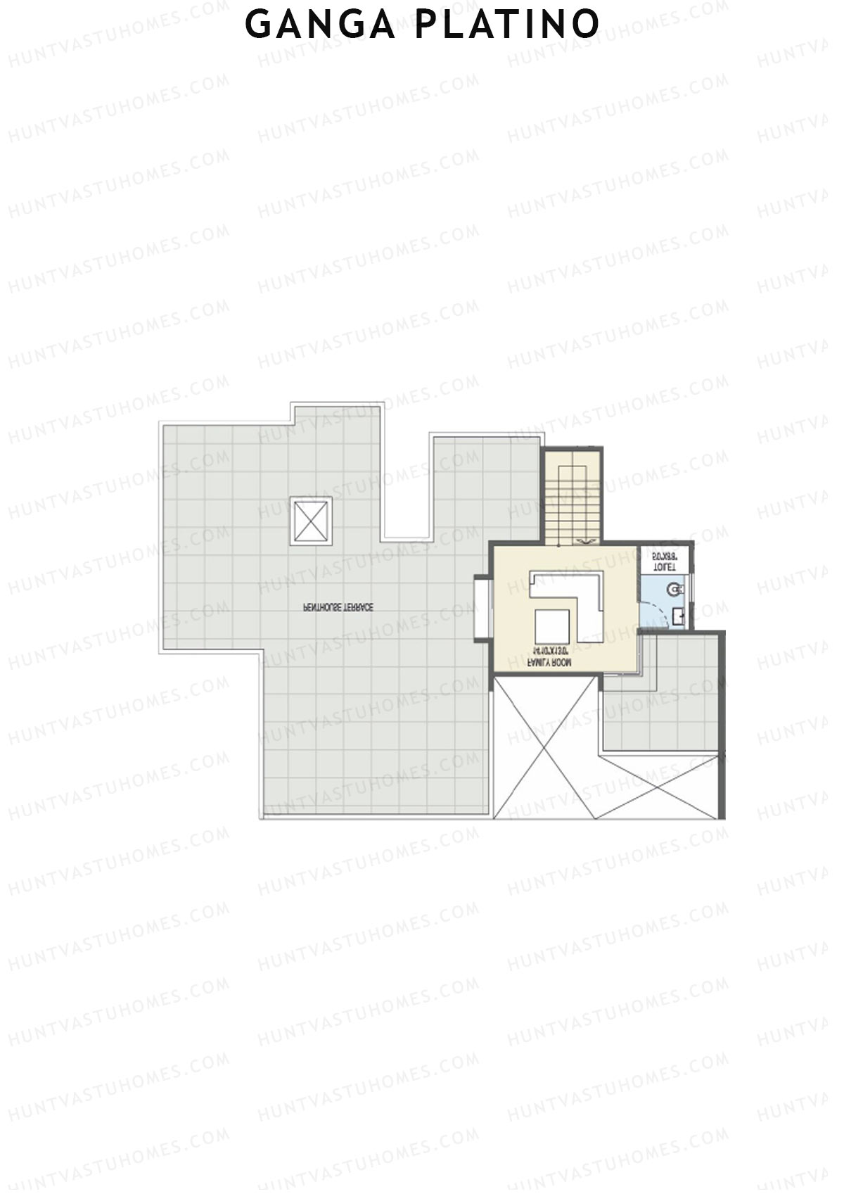 Ganga Platino Tower S Unit 4 (Penthouse) Floor Plan