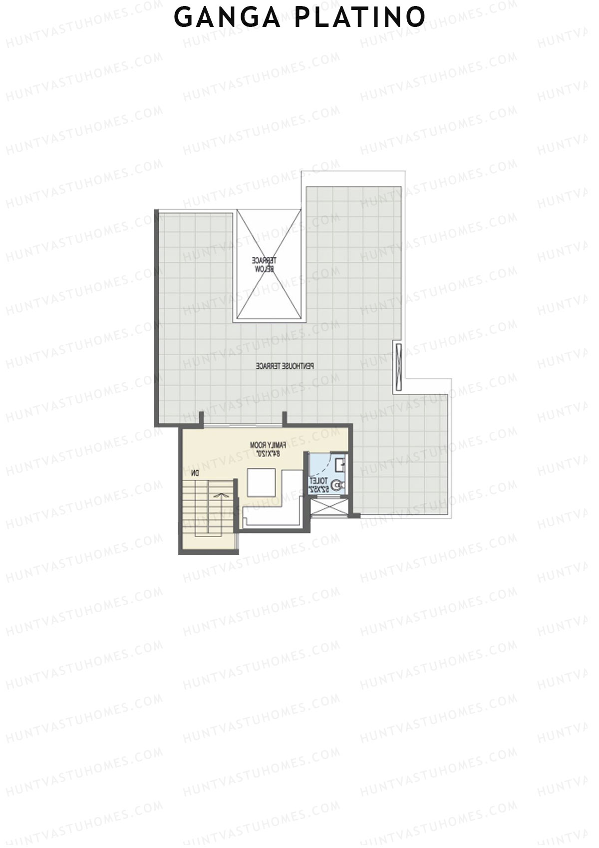Ganga Platino Tower U Unit 2 (Penthouse) Floor Plan