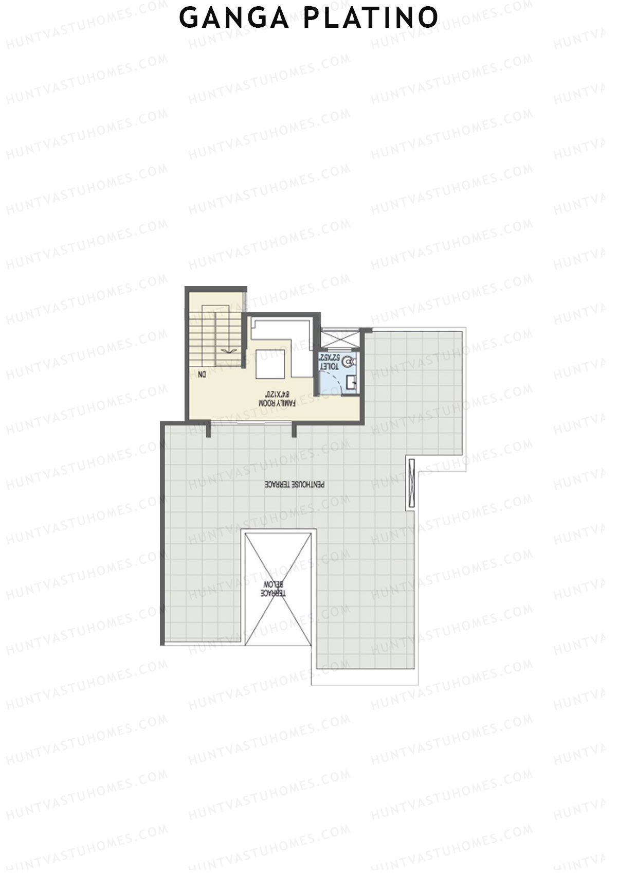 Ganga Platino Tower U Unit 3 (Penthouse) Floor Plan